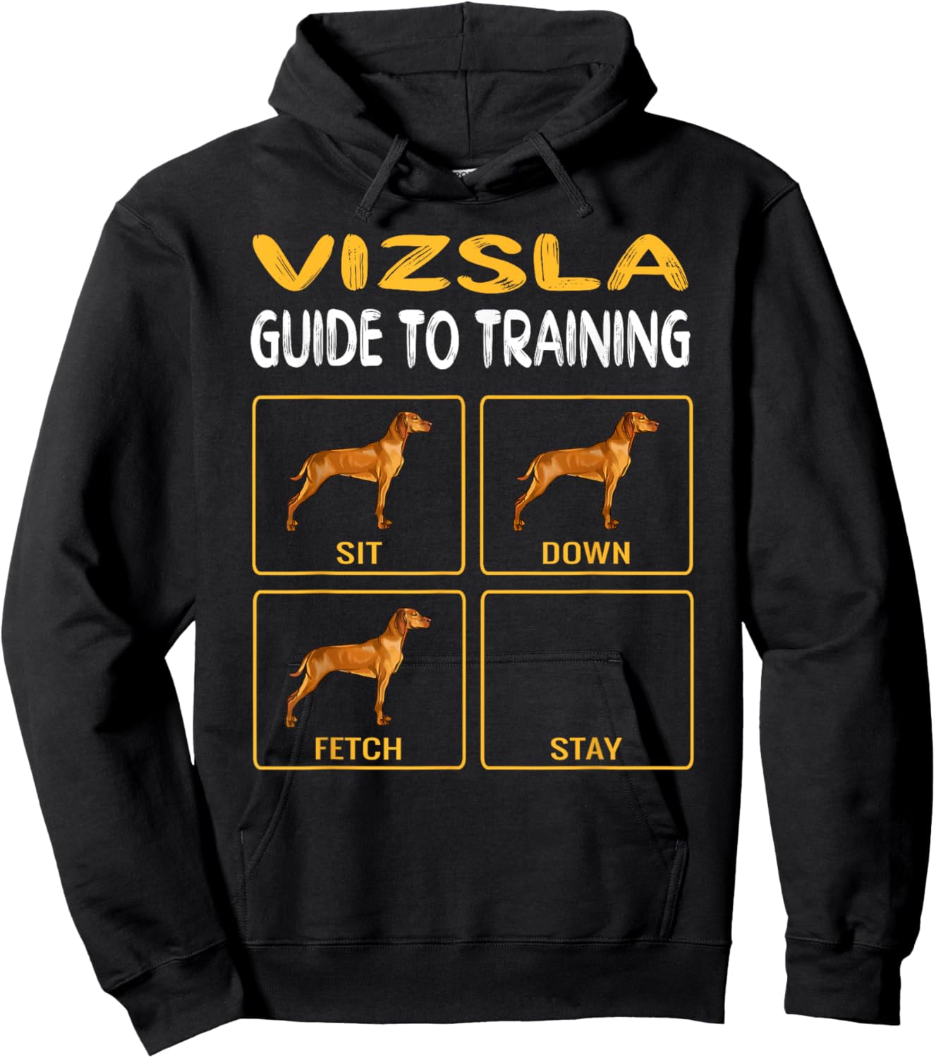 Vizsla Guide To Training Dog Obedience Women Girls Kids Hoodie - Hoodie | Black