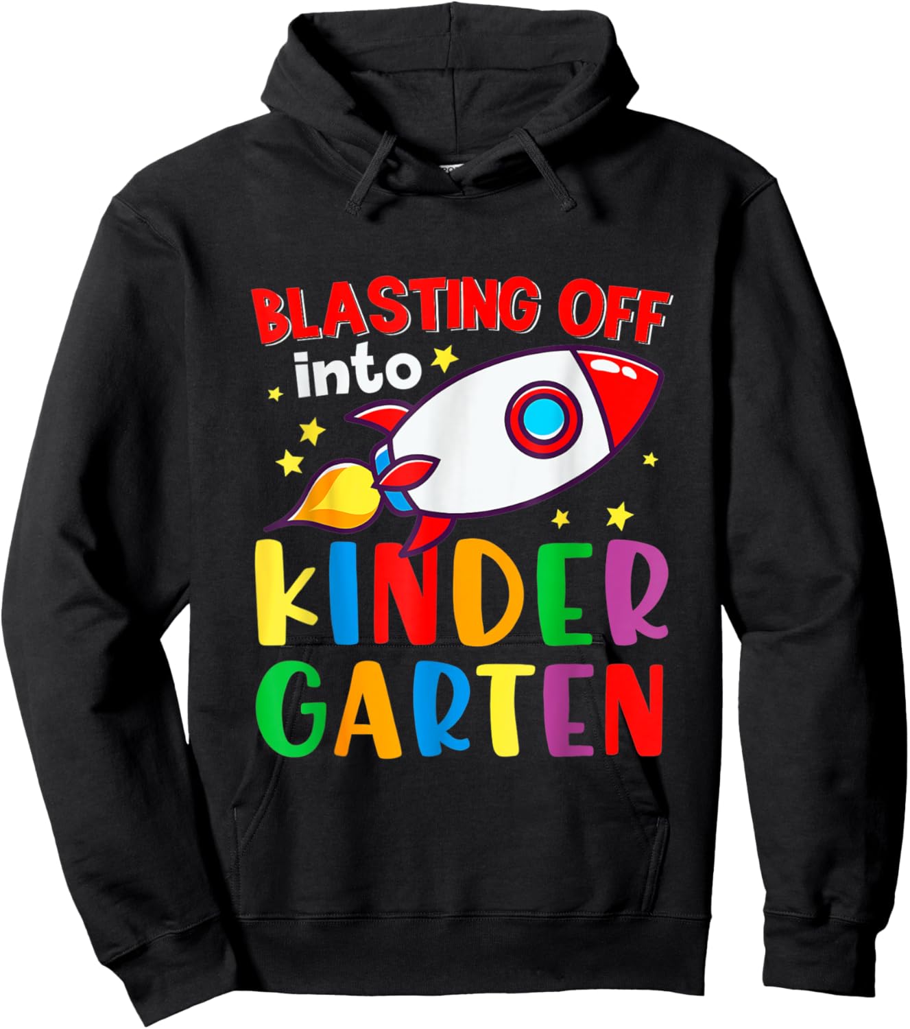 Blasting Off Into Kindergarten Funny Back To School Boys Kid Hoodie - Hoodie | Black