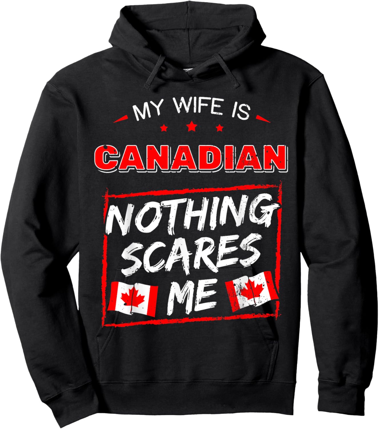 My Wife Is Canadian Canada Heritage Roots Flag Pride Hoodie - Hoodie | Black