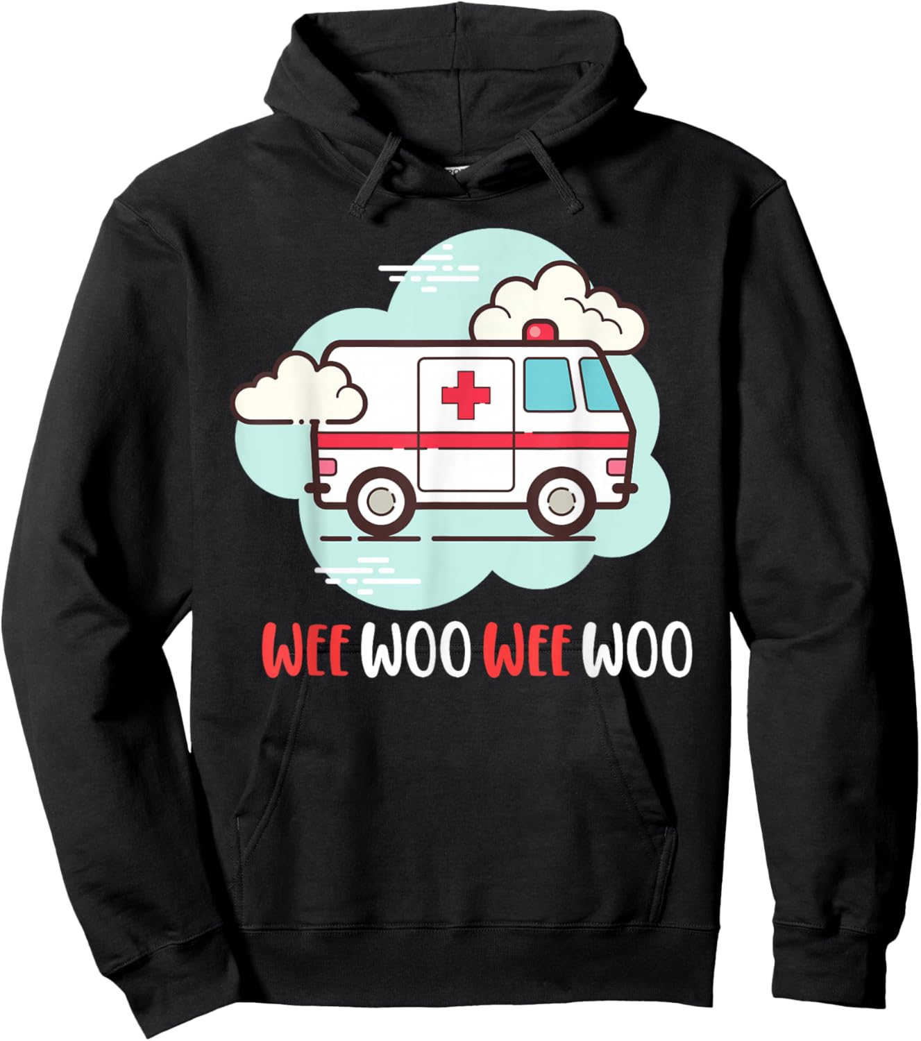 Cute ambulance for kids Hoodie - Hoodie | Black