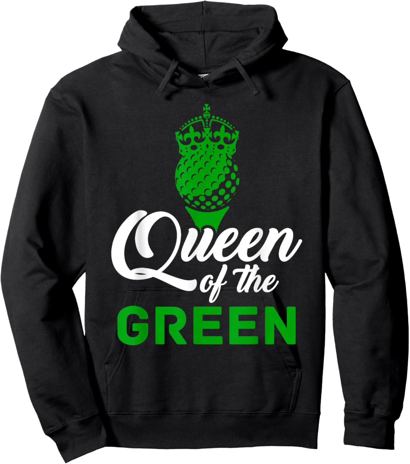Golf Lover - Golfer Life Queen Of The Green Golf Hoodie - Hoodie | Black