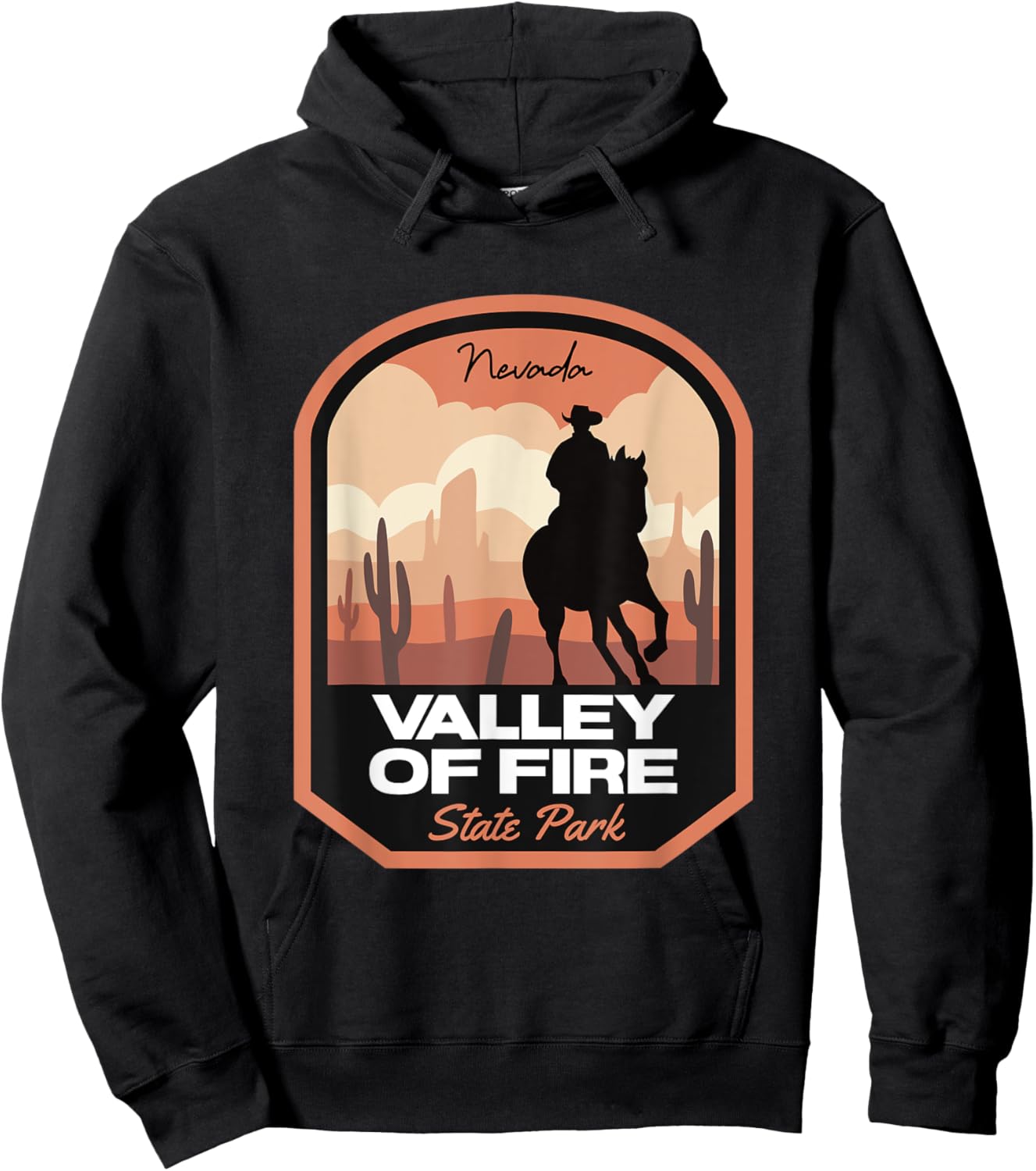 Valley of Fire State Park Desert Cowboy Hoodie - Hoodie | Black