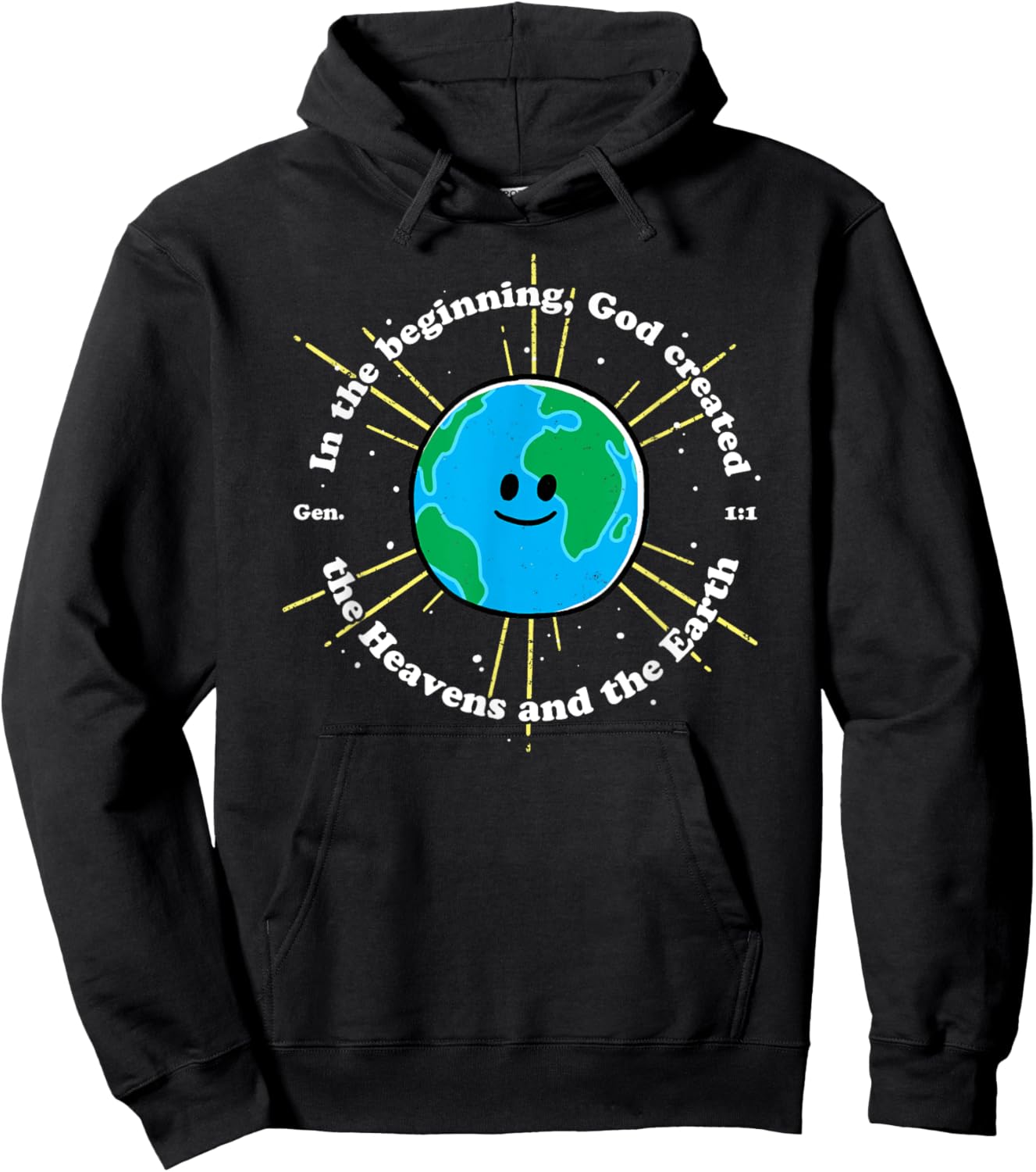 In the Beginning God Created the Heavens and the Earth Hoodie - Hoodie | Black