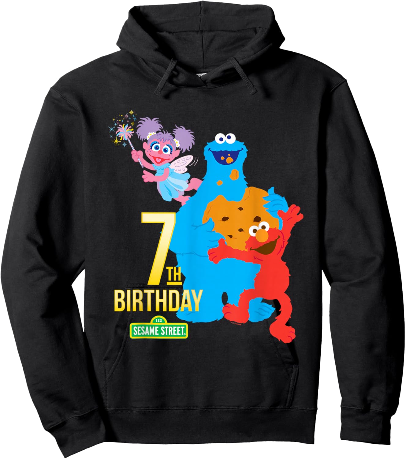 Sesame Street 7th Birthday Hoodie - Hoodie | Black