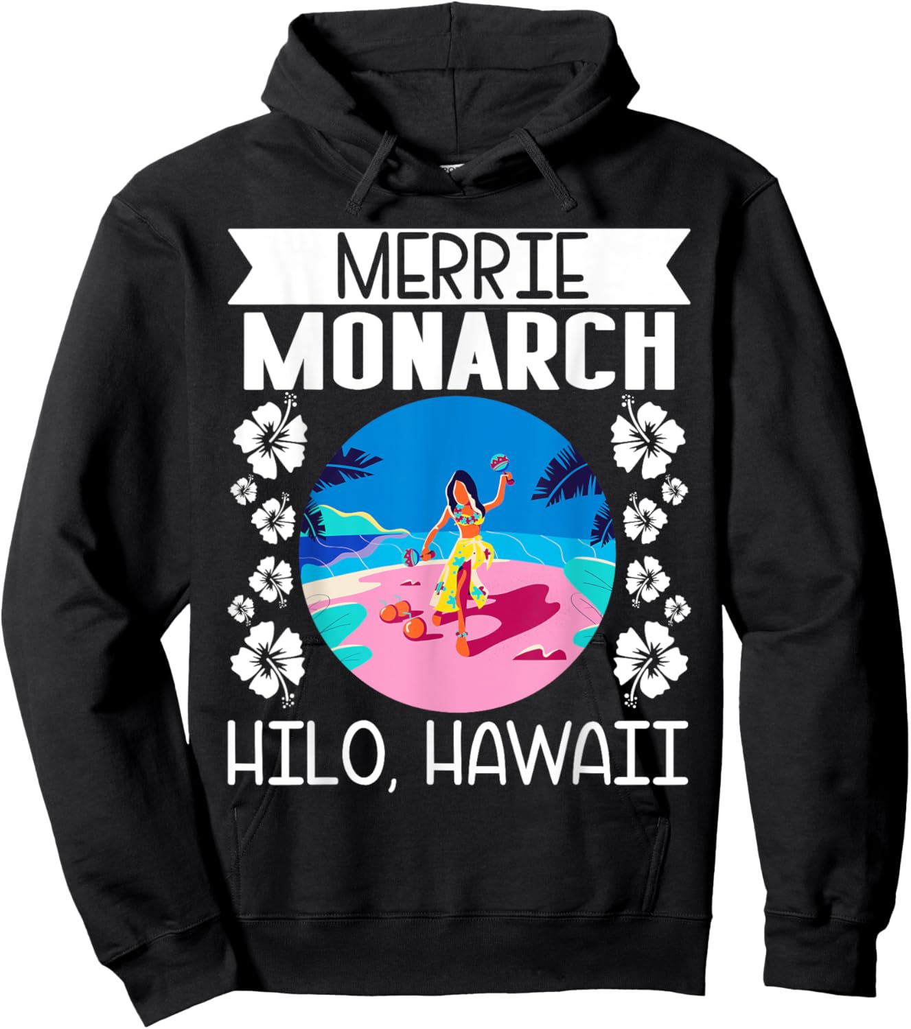 Islands Vintage Merrie Monarch Hoodie - Hoodie | Black