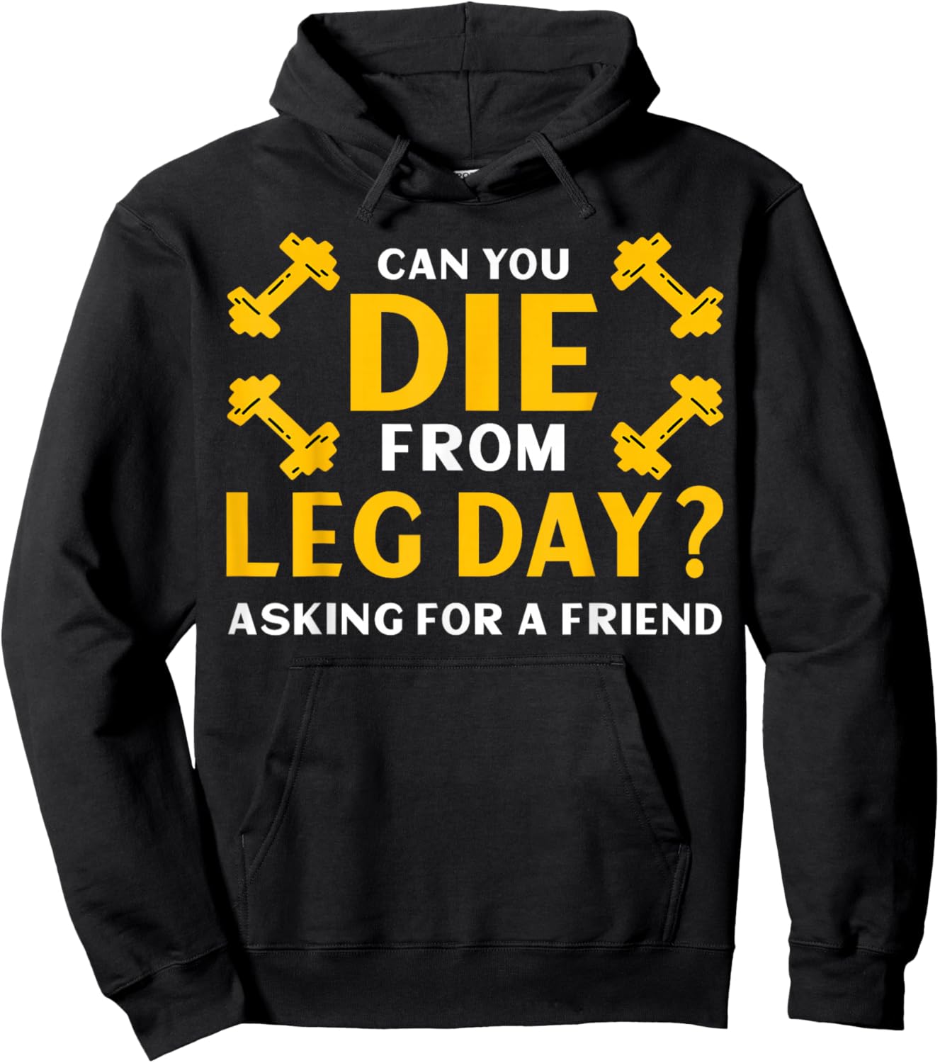 Funny Leg Day Workout Gym Hoodie - Hoodie | Black