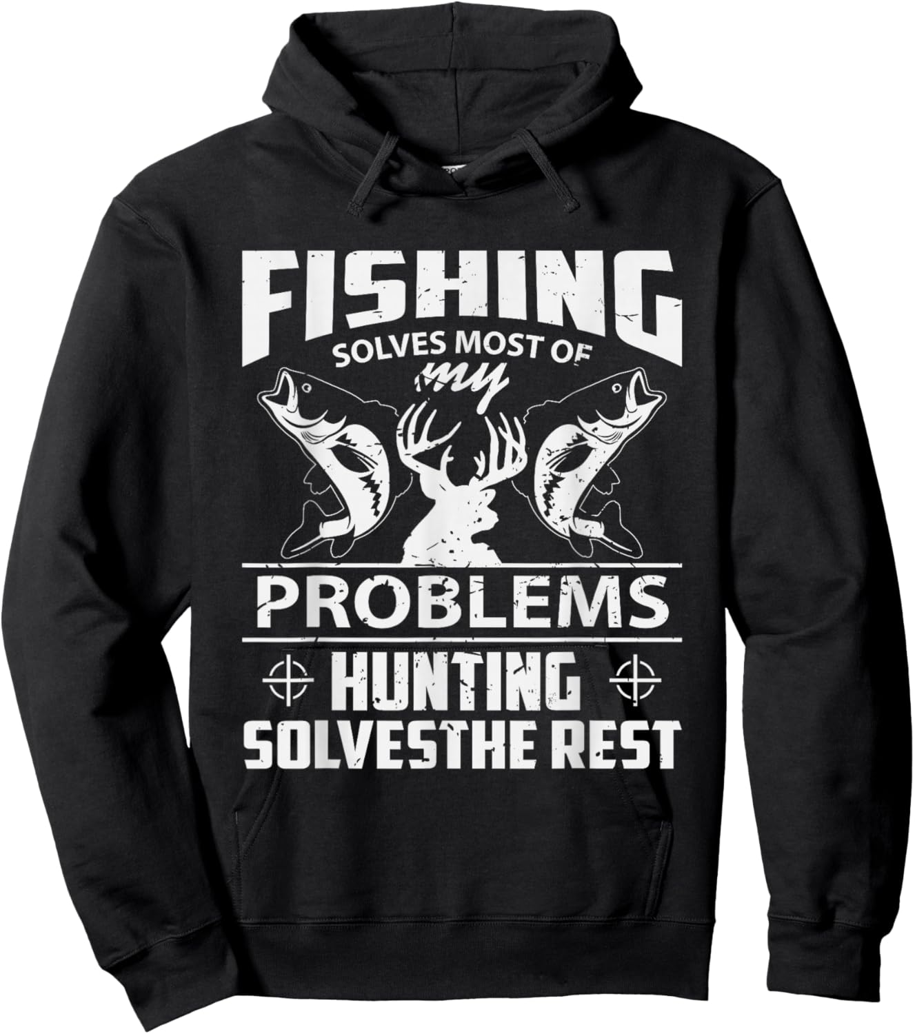 Funny Fishing And Hunting Shirt Hunter Hoodie - Hoodie | Black