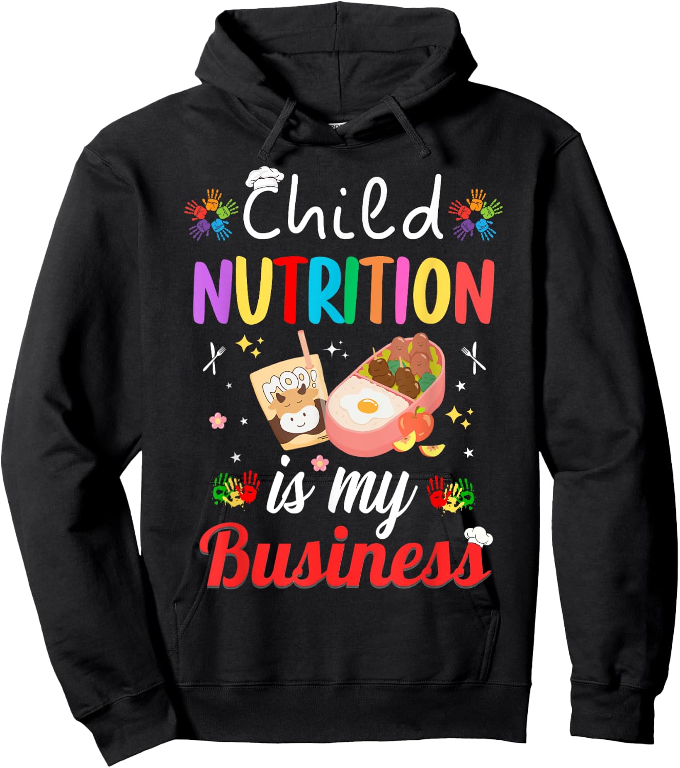 Child Nutrition Is My business School Cafeteria Lunch Lady Hoodie - Hoodie | Black