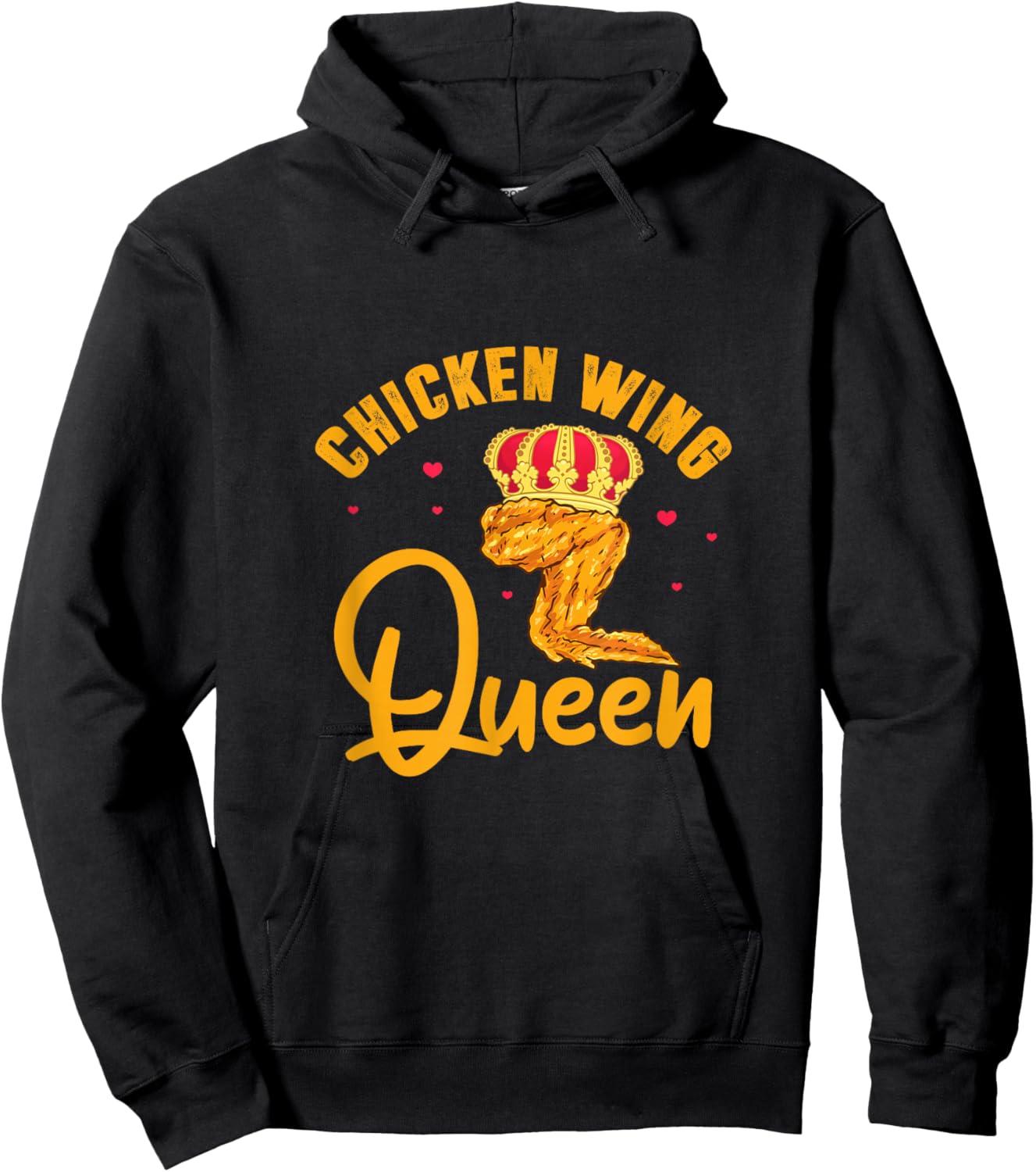 Chicken Wing Queen Black - Women's Small Hoodie - Hoodie | Black
