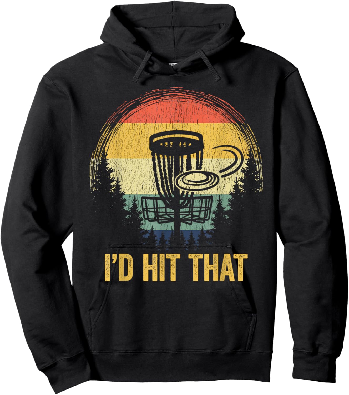 Vintage Disc Golf Funny Retro Frisbee Golf Disc Sport Player Hoodie - Hoodie | Black