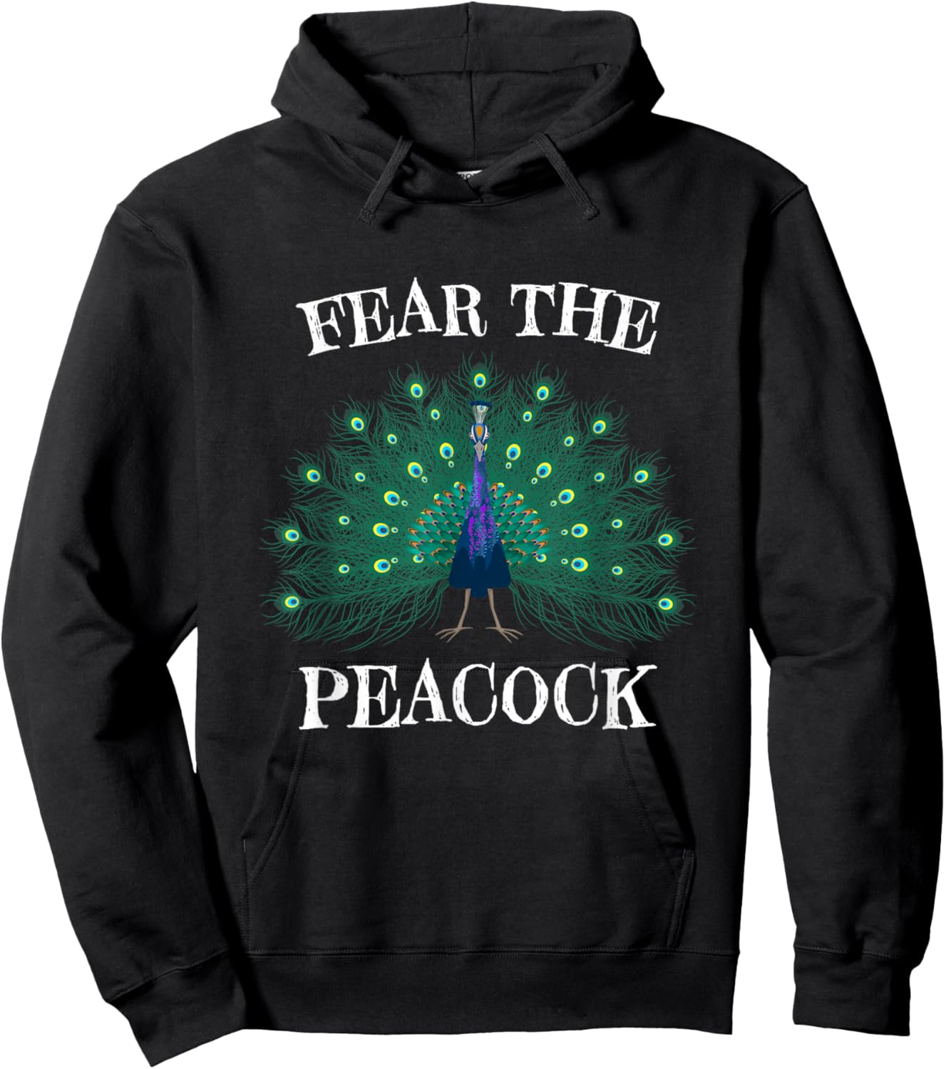 Fear The Peacock, Zookeeper Ornithologist, Peacock Bird Love Hoodie - Hoodie | Black