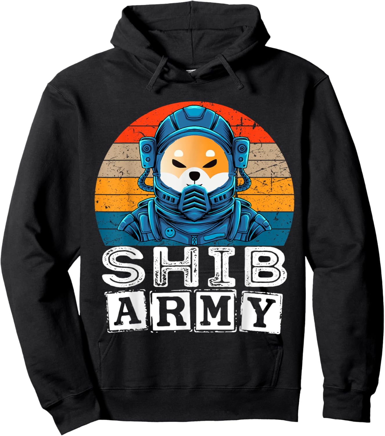 Cryptocurrency Shiba Inu Shib Army to the moon Crypto Meme Hoodie - Hoodie | Black