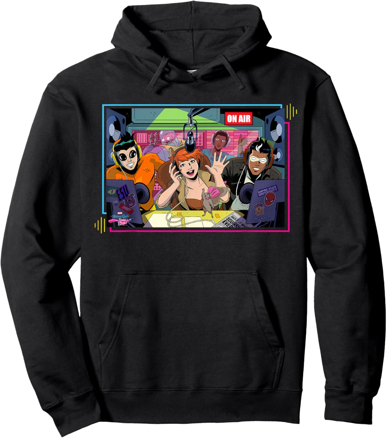 Marvel Squirrel Girl the Unbeatable Radio Show Podcast Team Hoodie - Hoodie | Black