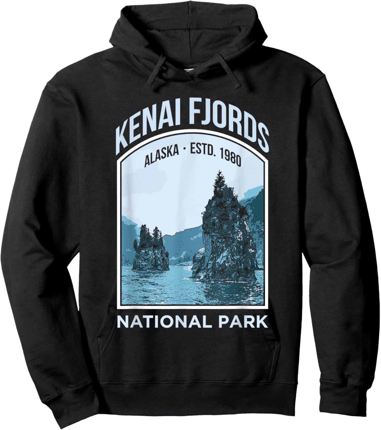 Kenai Fjords US National Park Alaska Gift Hoodie - Hoodie | Black