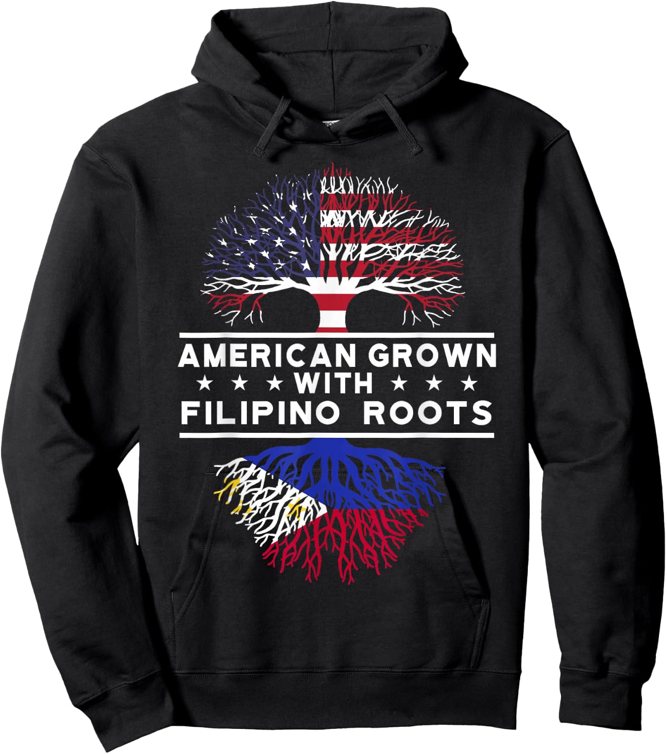 American Grown with Filipino Roots - Philippines Hoodie - Hoodie | Black