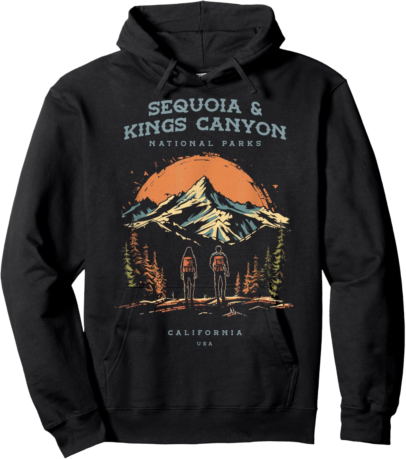 Sequoia and Kings Canyon National Parks Backpacking Hiking Hoodie - Hoodie | Black