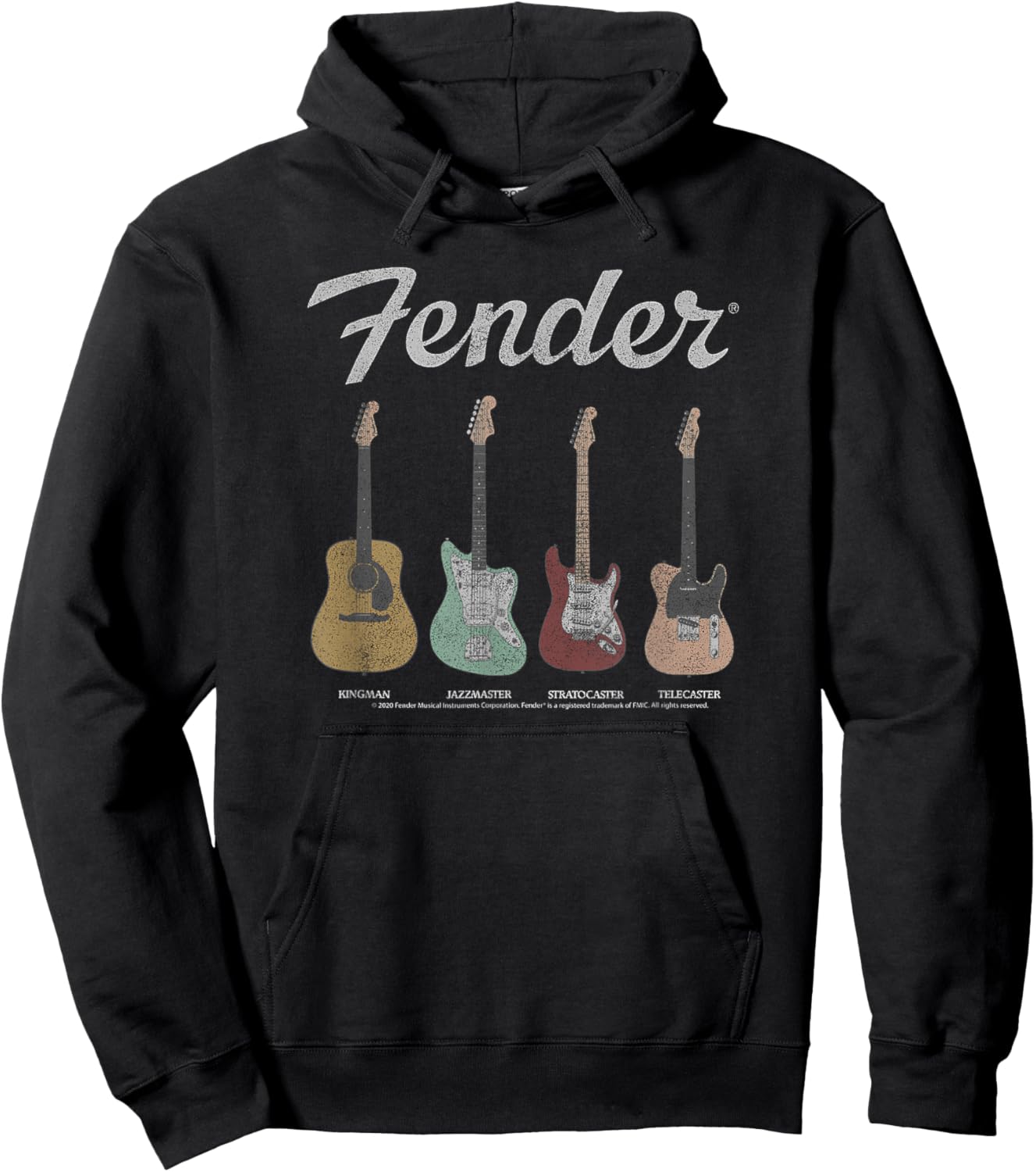 Fender Vintage Guitar Lineup Small Hoodie - Hoodie | Black