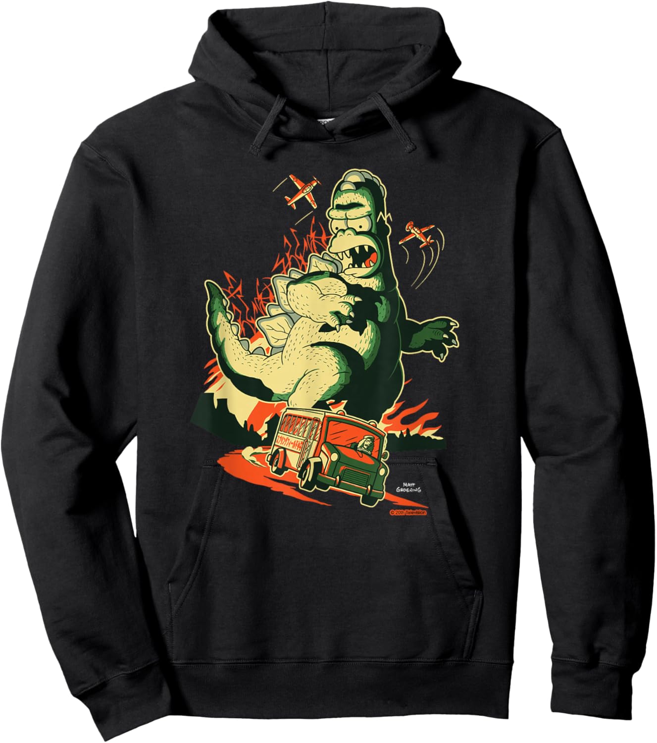 The Simpsons Treehouse of Horror Homerzilla Terror Hoodie - Hoodie | Black