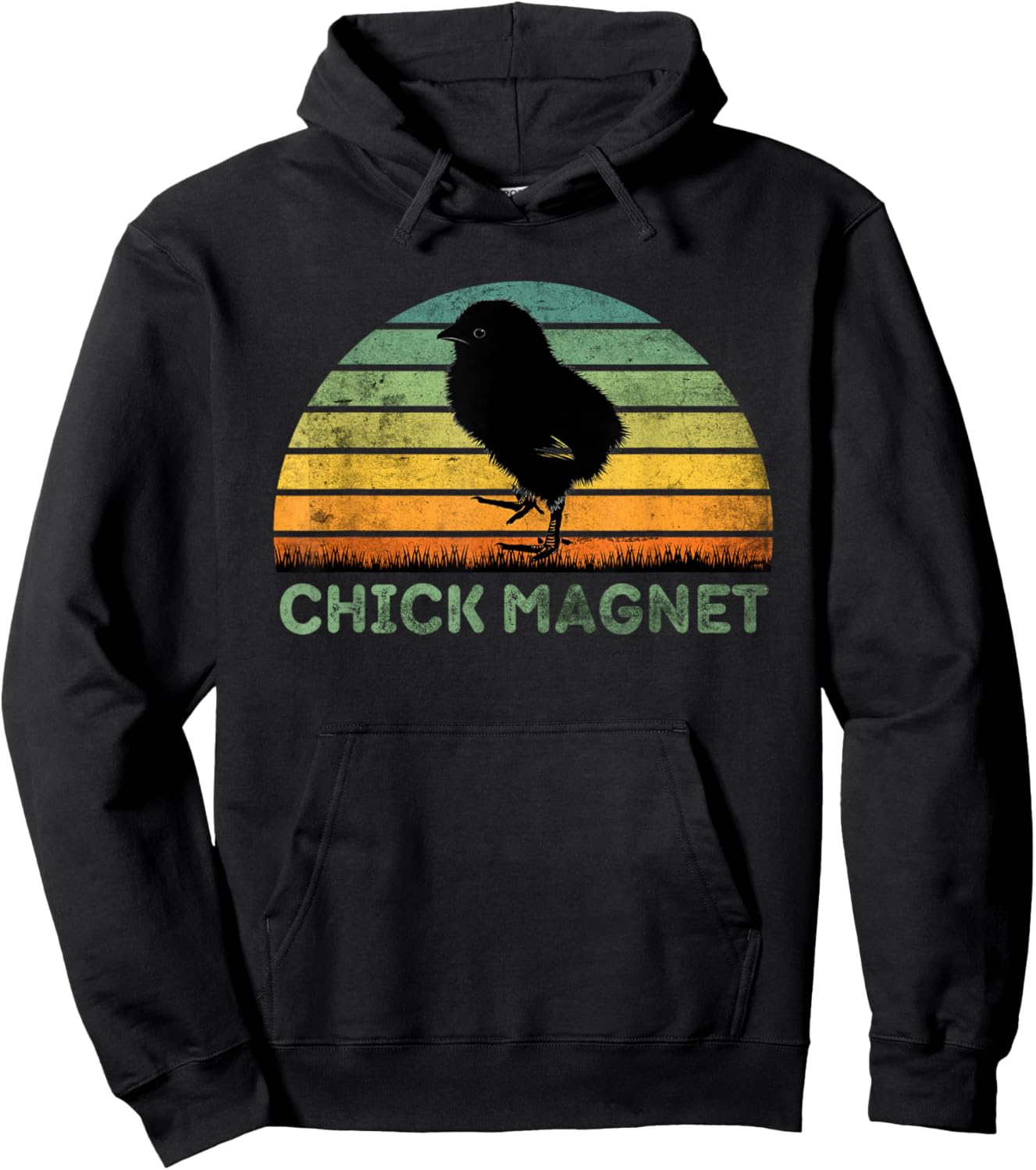 Funny Vintage Retro Style Chick Magnet Hoodie - Hoodie | Black