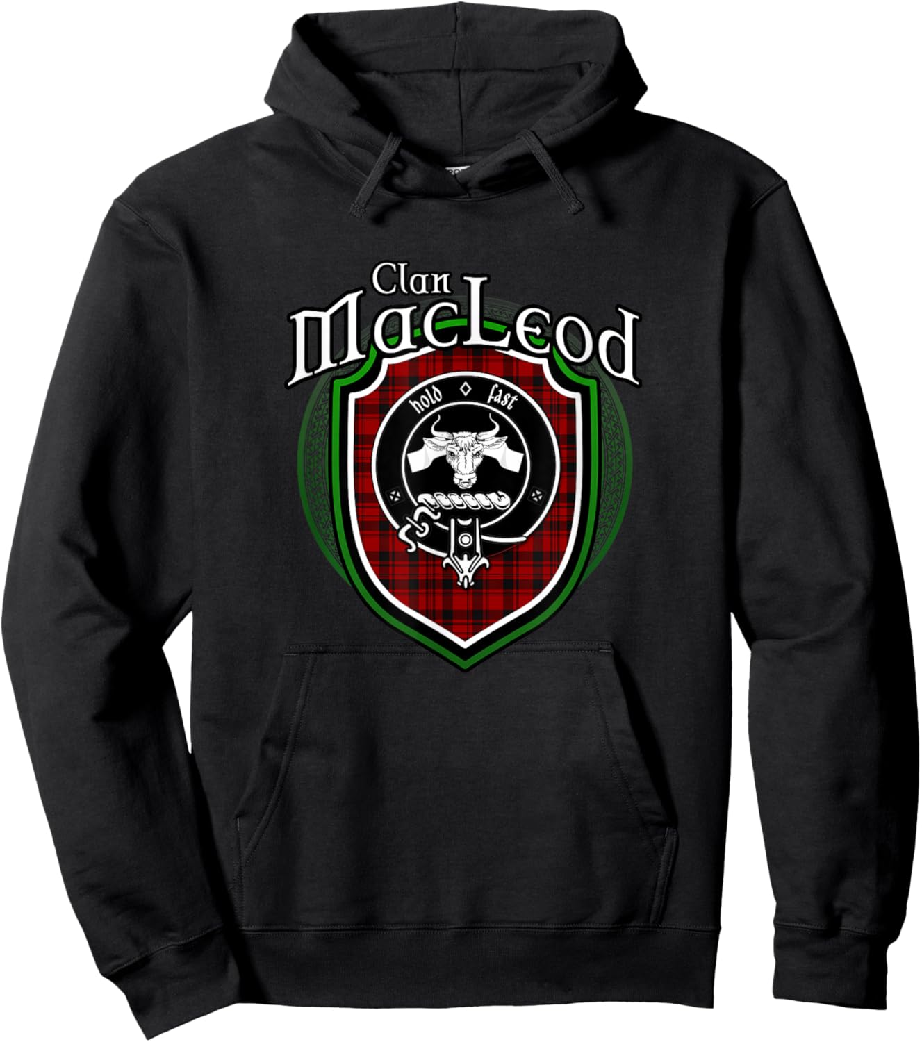 MacLeod Clan Crest | Scottish Clan MacLeod Family Badge Hoodie - Hoodie | Black