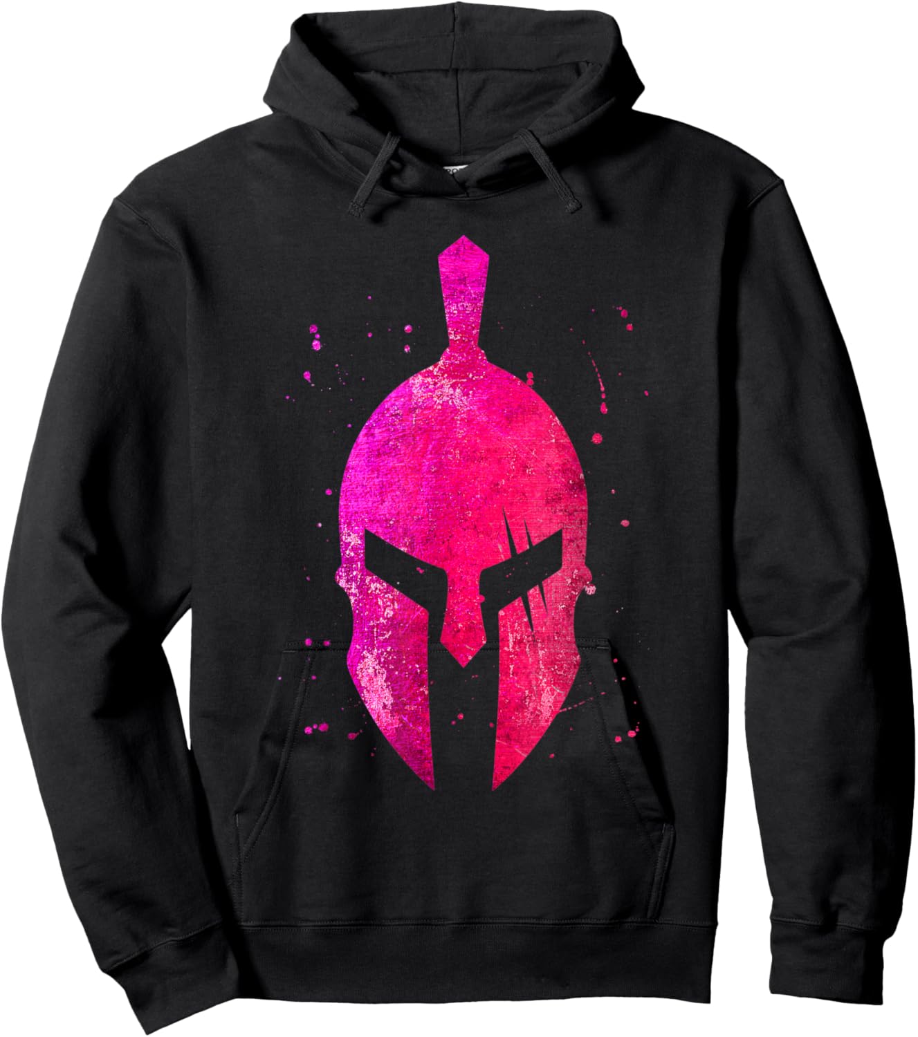Gladiator Helmet Symbol Pink Spartan Girl Workout Gym Sparta Hoodie - Hoodie | Black