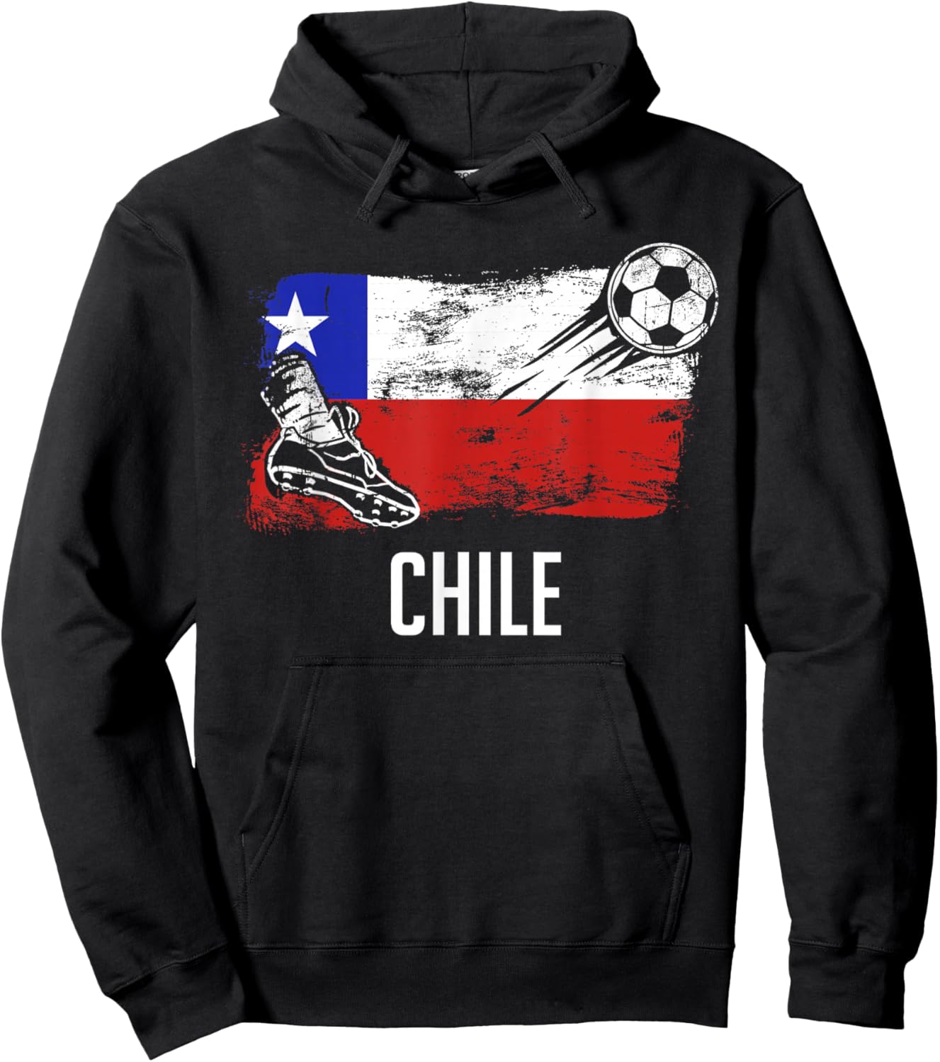 Chile Flag Jersey Chilean Soccer Team Chilean Hoodie - Hoodie | Black