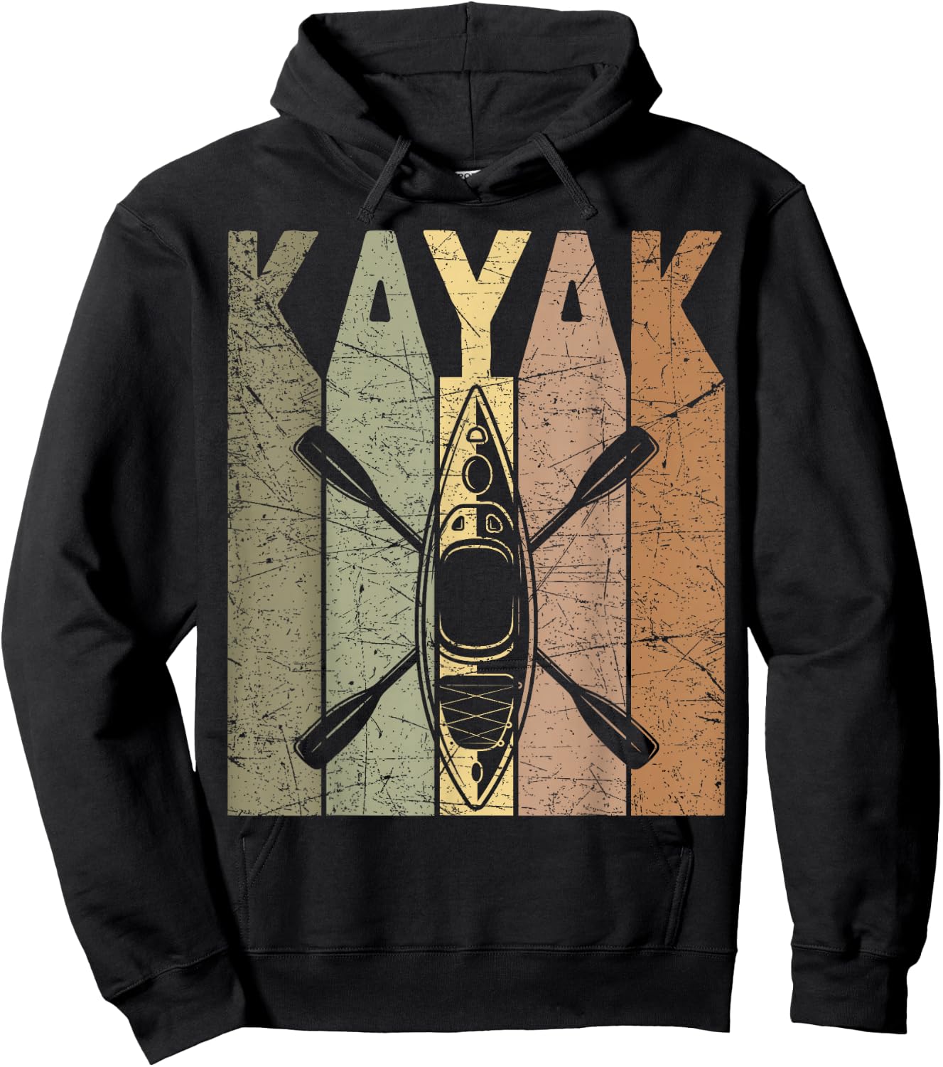 Kayak Vintage Kayaking Retro kayak Paddling Kayaker , Small, Black Hoodie - Hoodie | Black
