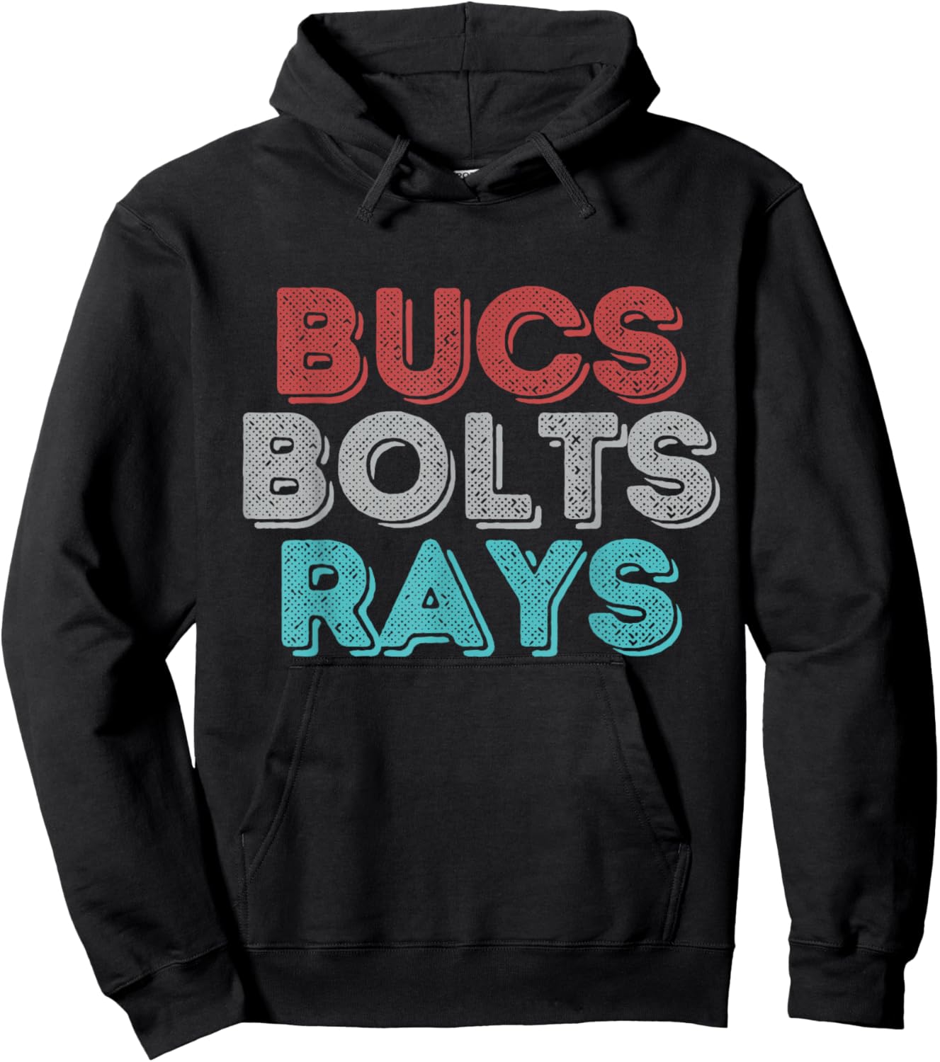 Retro Vintage Bucs Bolts Rays Hoodie - Hoodie | Black