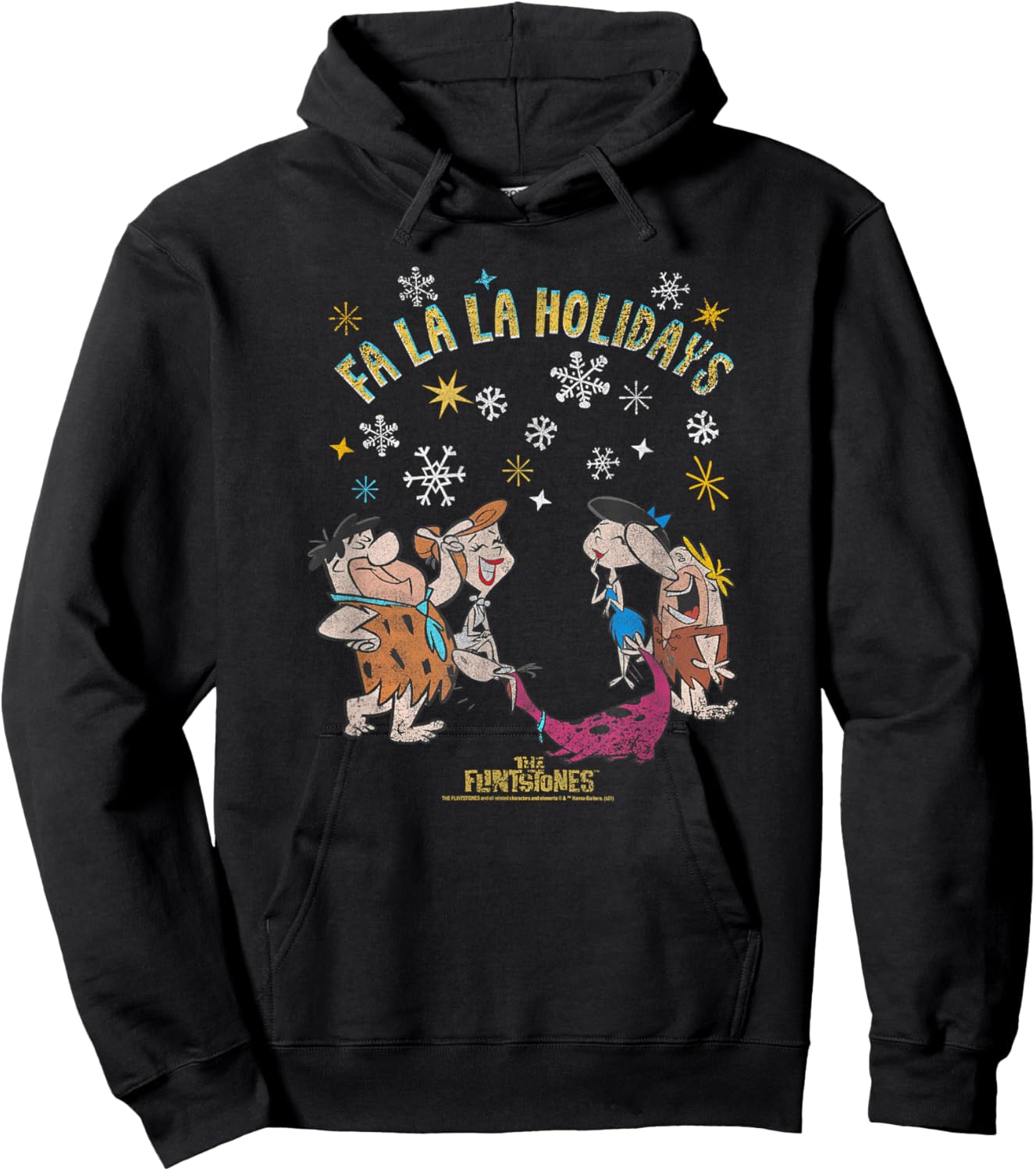 The Flintstones -Kids Christmas Cartoon Hoodie - Hoodie | Black