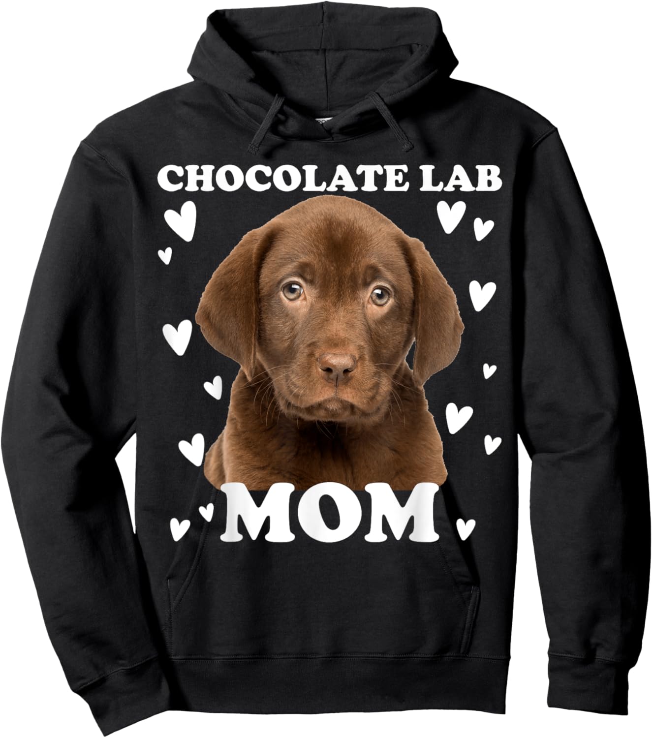 Chocolate Lab Mama Mother's Day Mum Hoodie - Hoodie | Black