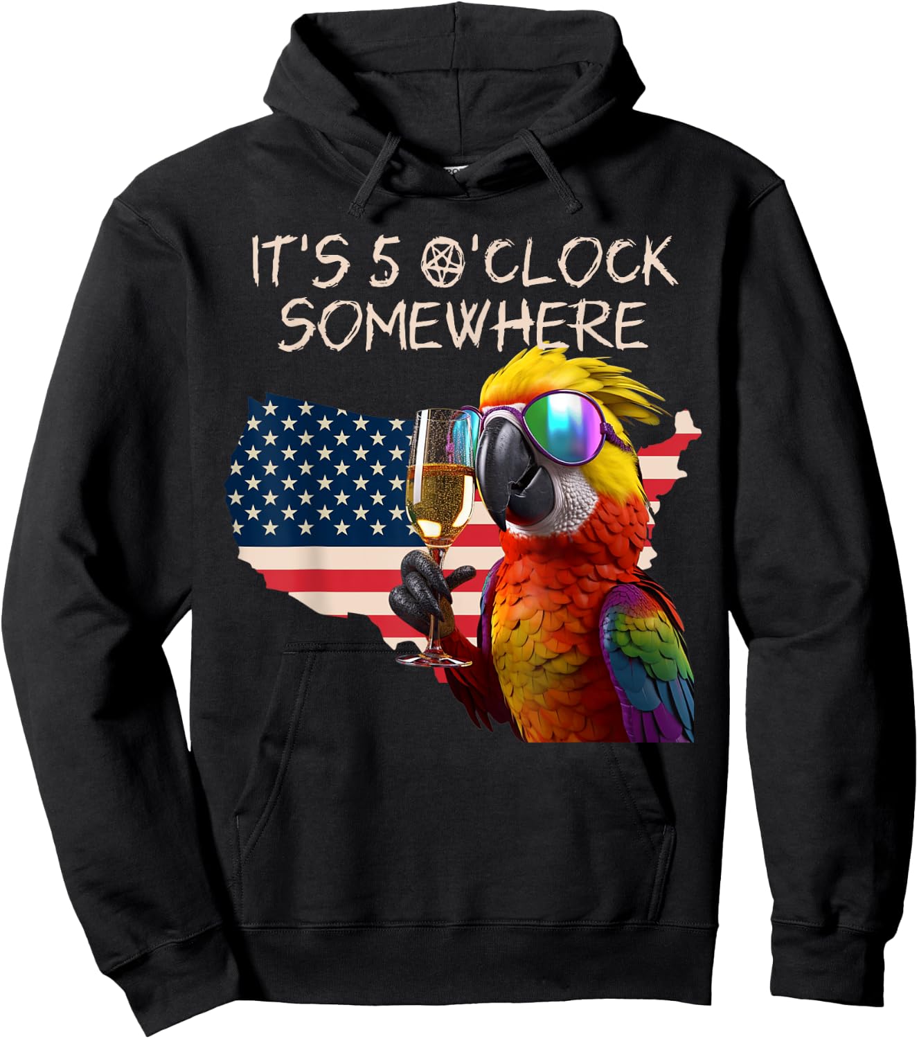 Grab a drink and toast to the sun! It's 5 o'clock somewhere! Hoodie - Hoodie | Black