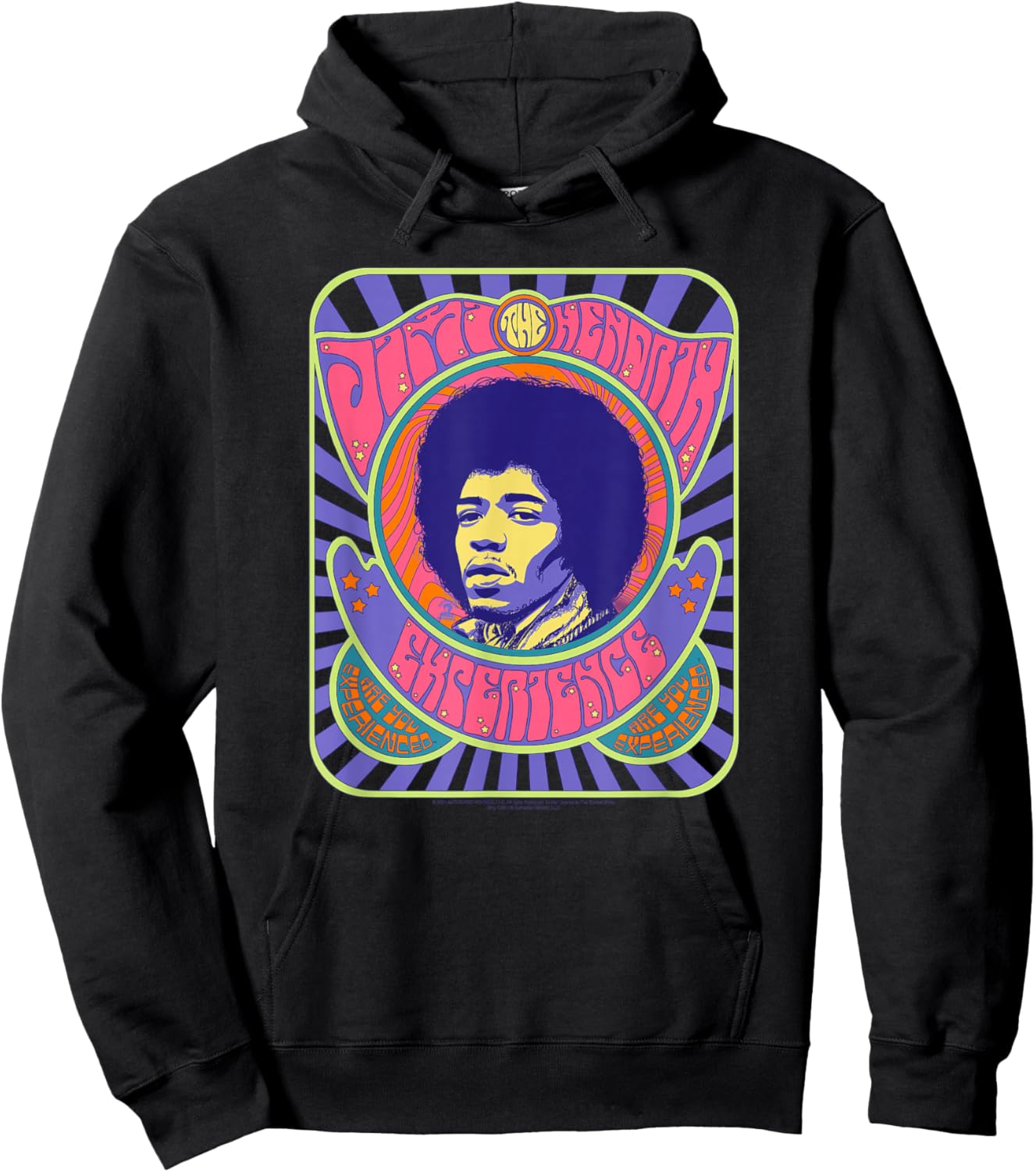 Jimi Hendrix Psychedelic Poster Hoodie - Hoodie | Black
