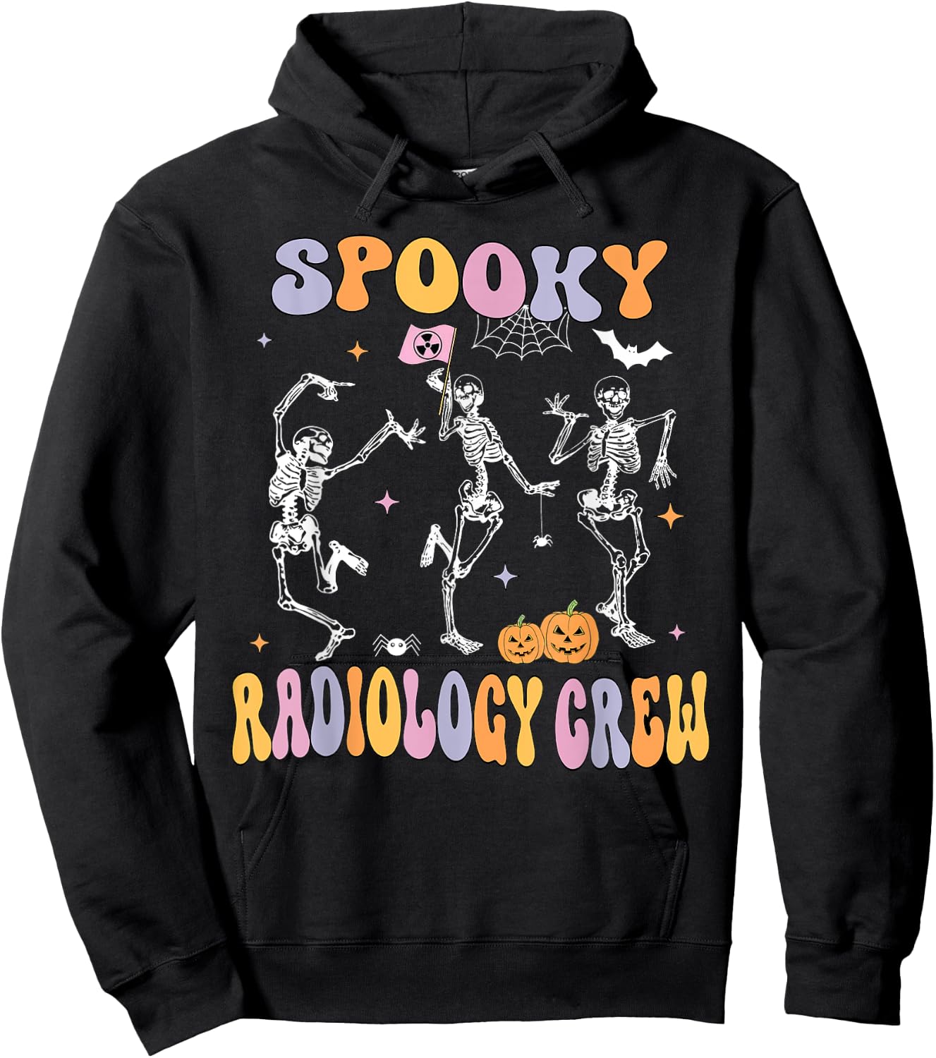 Dancing Skeleton Spooky Radiology Crew X-ray Tech Halloween Hoodie - Hoodie | Black