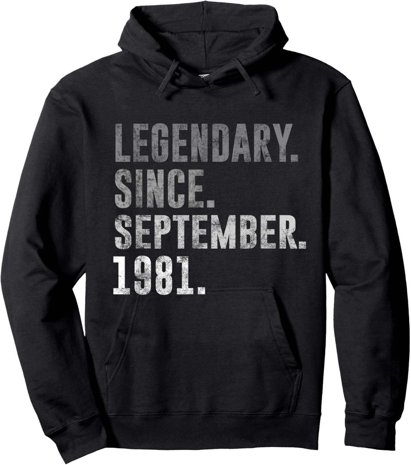 Legendary Since September 1981 44th Birthday Vintage 1981 Hoodie - Hoodie | Black