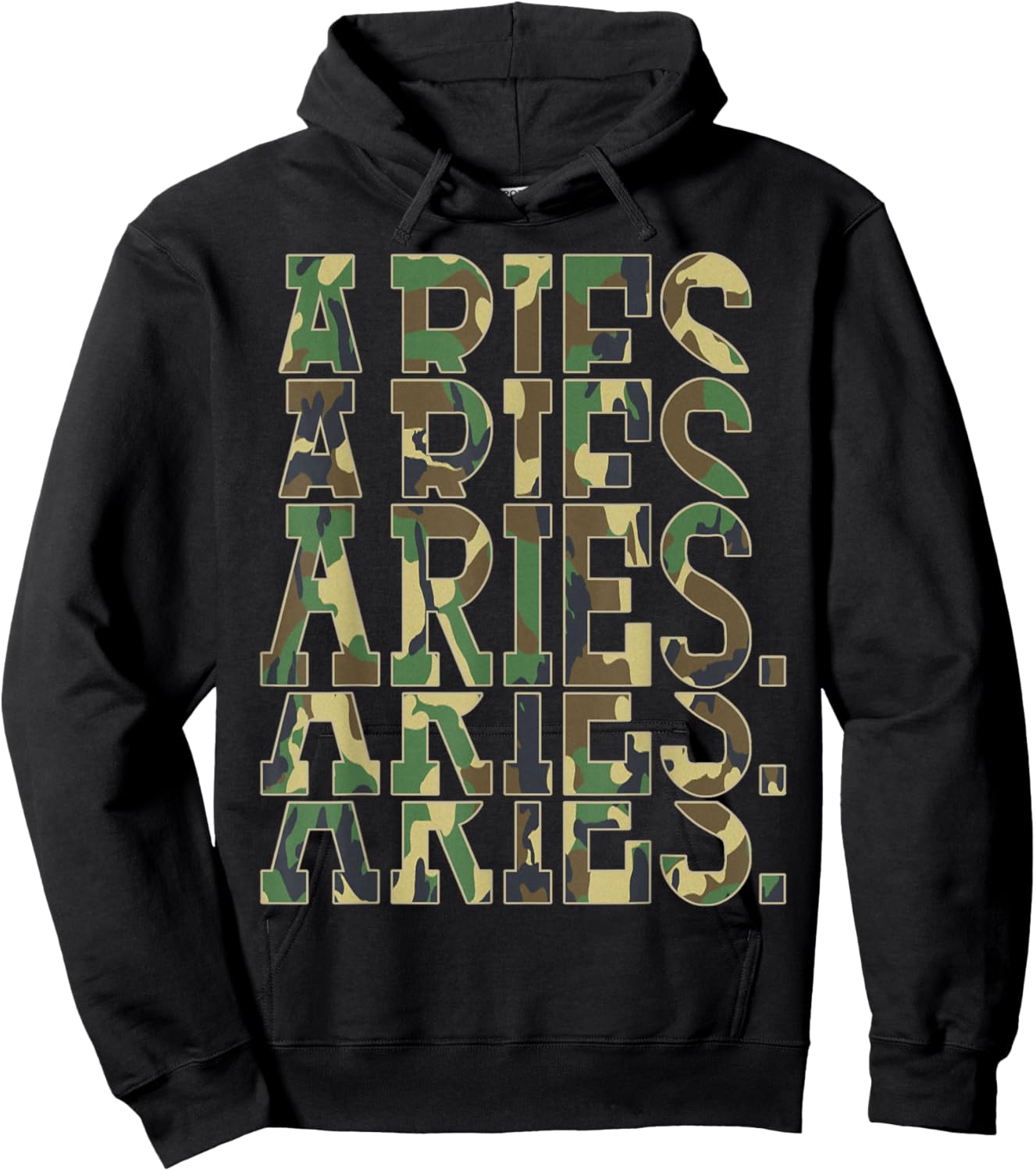 March Man April King Aries Astrology Camouflage Birthday Hoodie - Hoodie | Black