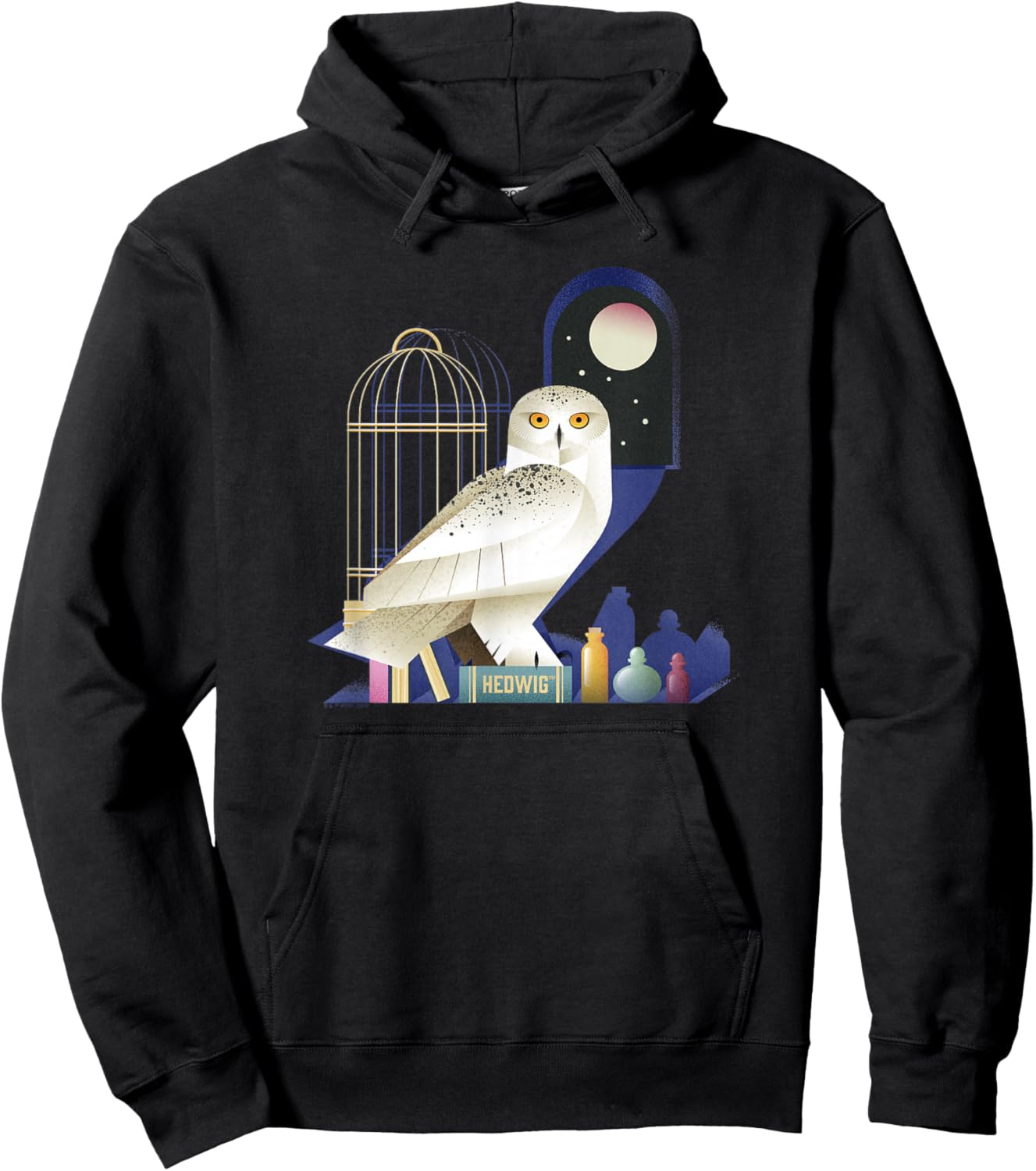 Harry Potter Deathly Hallows 2 Hedwig Profile Poster Hoodie - Hoodie | Black