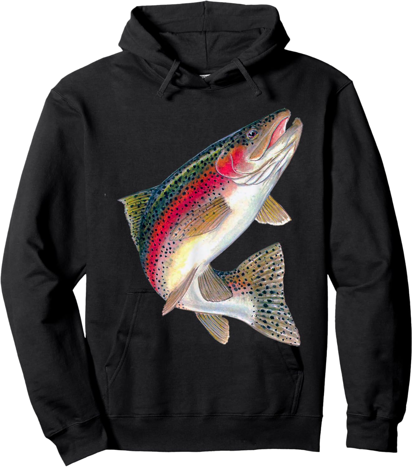 Trout Rainbow Trout Fishing Fishing Shirt Hoodie - Hoodie | Black