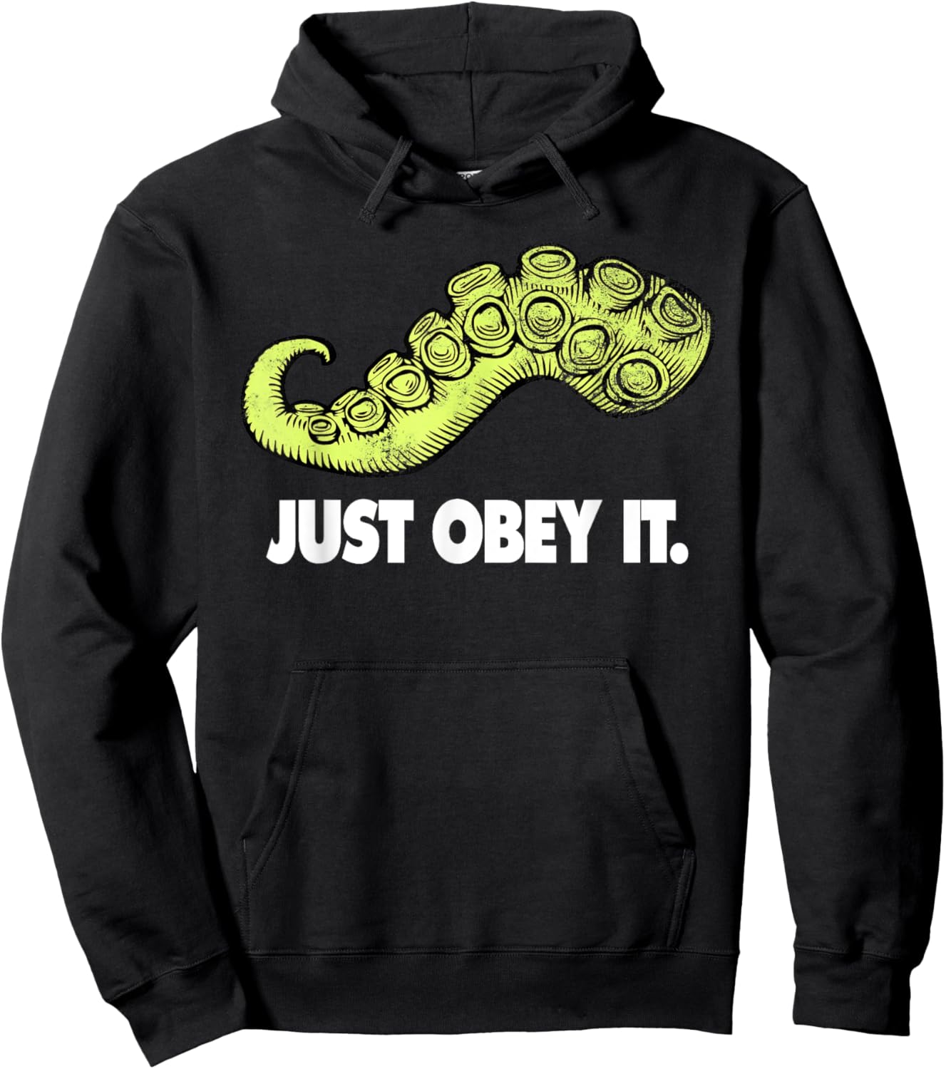 Cthulhu Just Obey It | Steampunk Kraken Tentacle Hoodie - Hoodie | Black