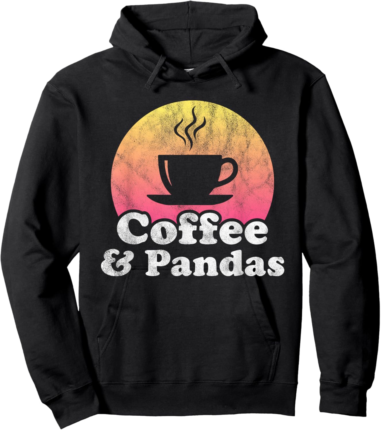 Coffee and Pandas Panda Hoodie - Hoodie | Black