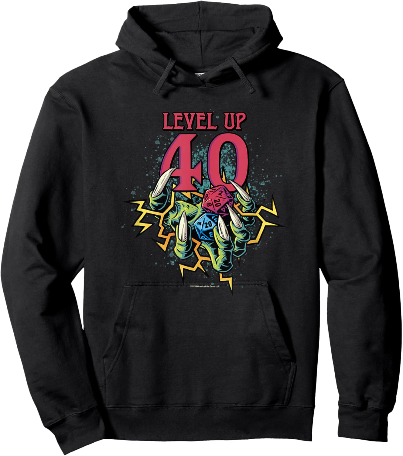 Dungeons & Dragons Birthday Level Up Forty Hoodie - Hoodie | Black