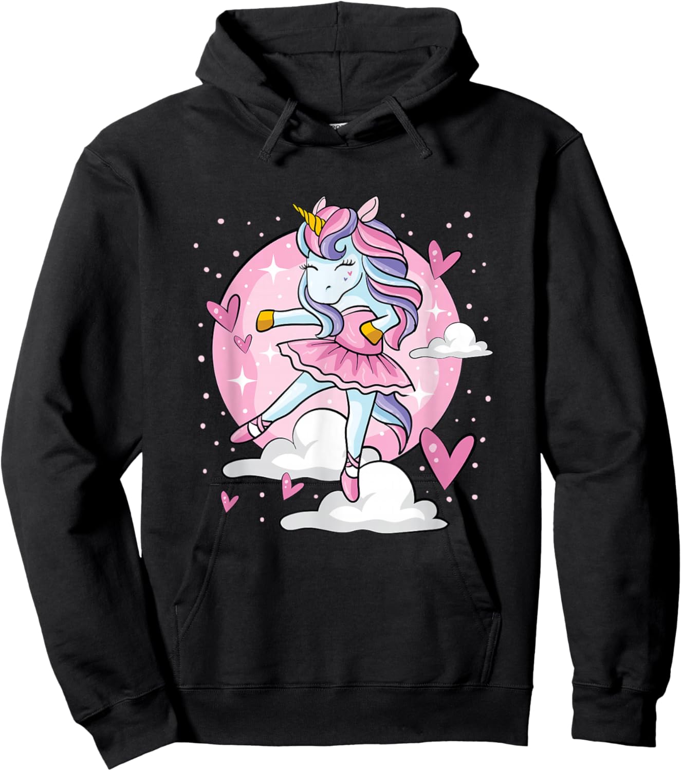 Ballet Unicorn Ballerina Cute Dance Teen Girl Hoodie - Hoodie | Black
