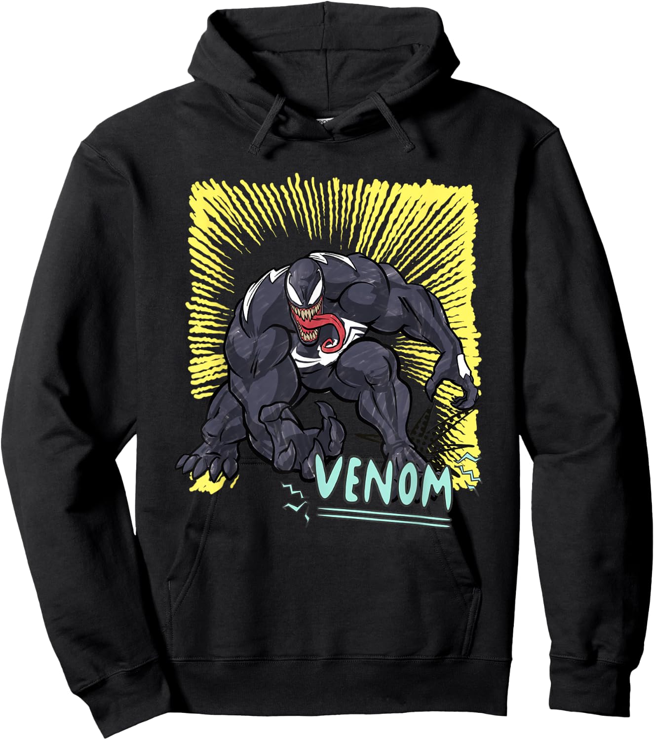 Marvel Venom Graphic Pop Marker Colour Hoodie - Hoodie | Black