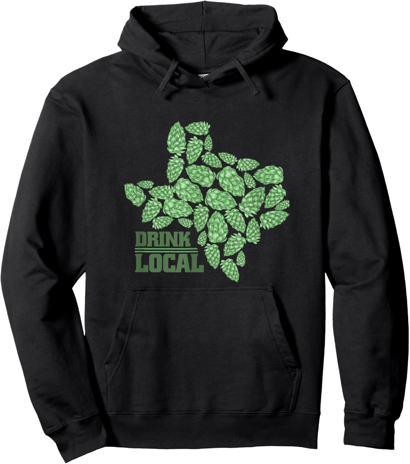 Drink Local Texas Hops Hoodie - Hoodie | Black