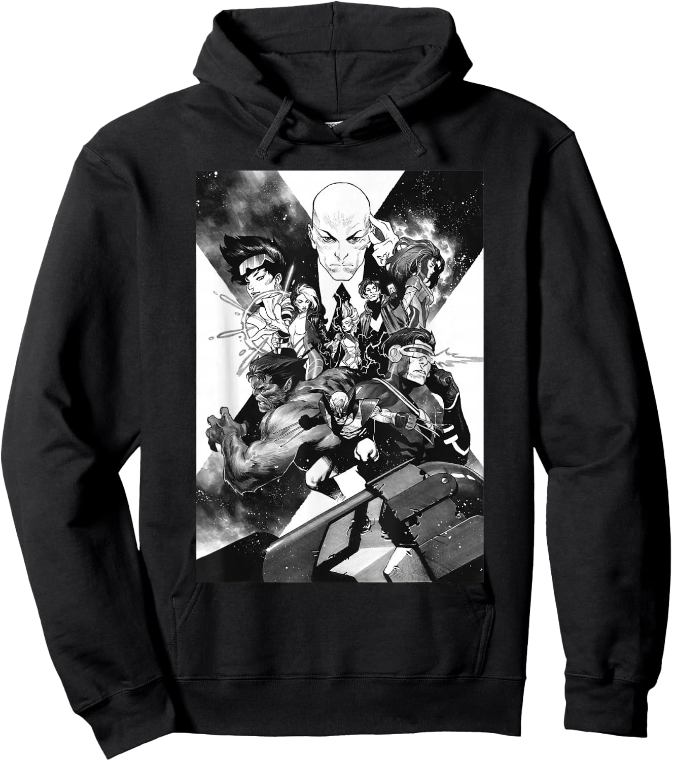 Marvel X-Men Mutant Super Heroes Black and White Hoodie - Hoodie | Black