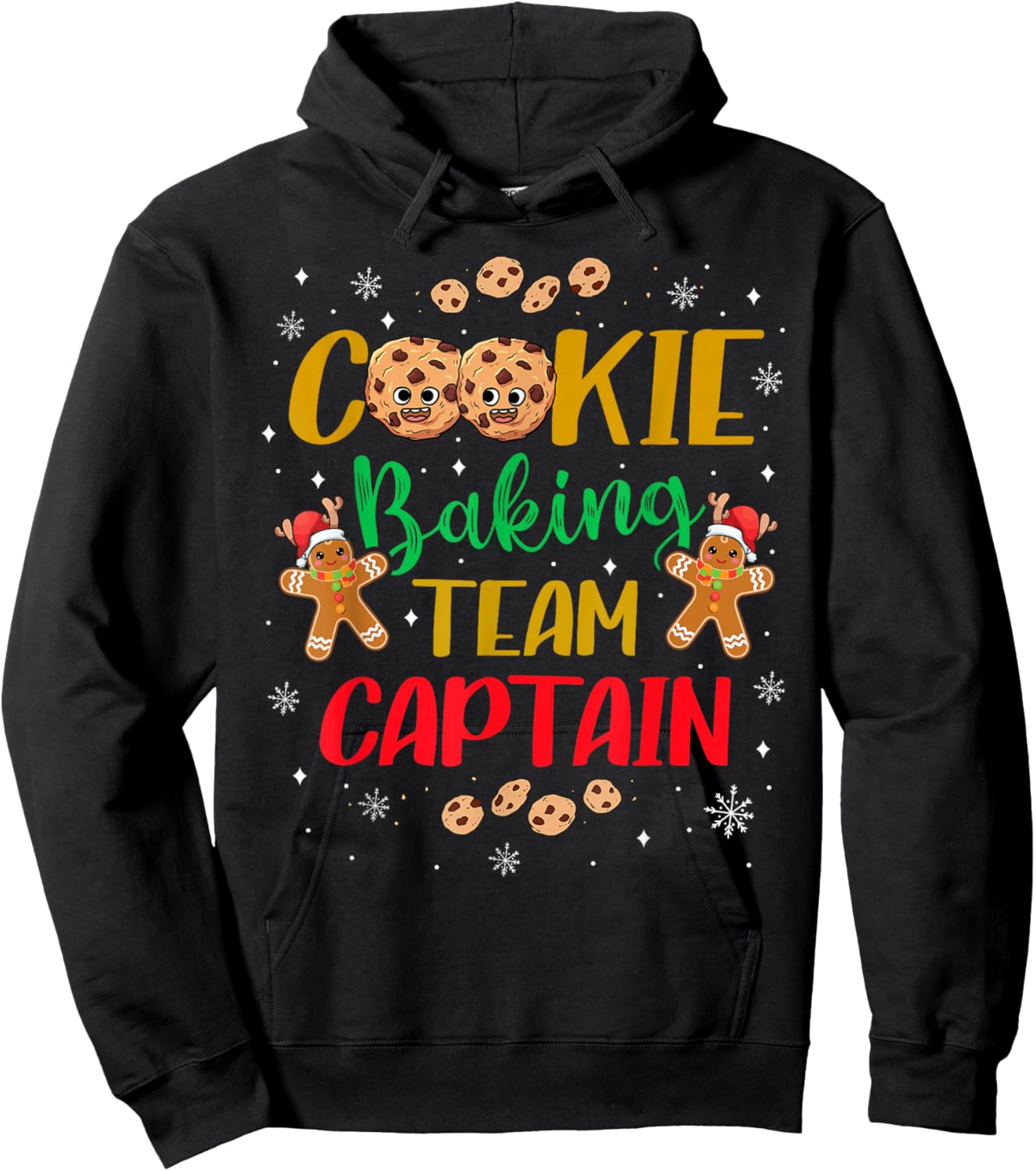 Cute Cookie Baking Team Captain Holiday Cook Fun Bake Cakes Hoodie - Hoodie | Black