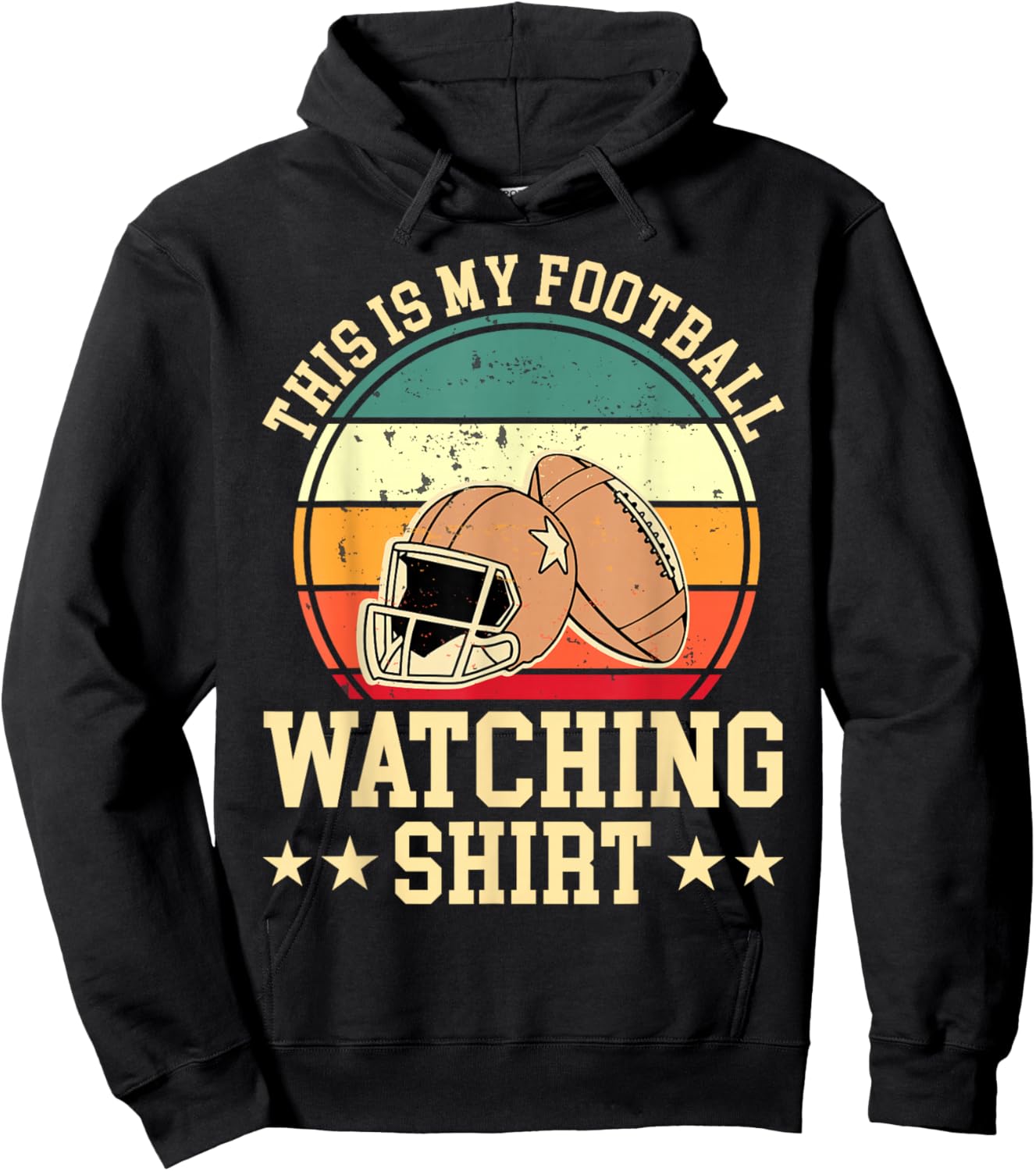 This Is My Football Watching Shirt Hoodie - Hoodie | Black