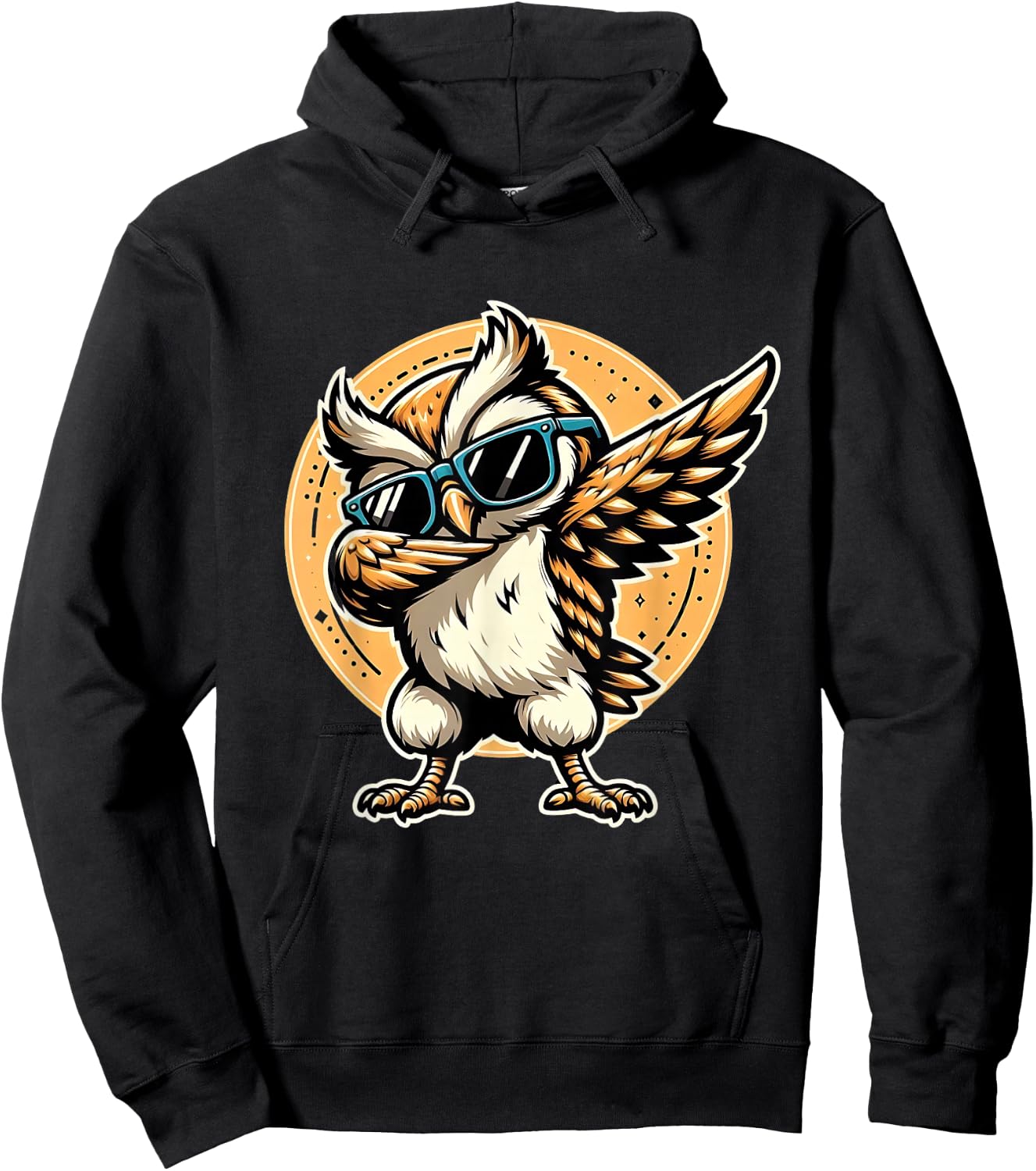 Dabbing Owl Funny Cool Dab Dance Owl Lover Hoodie - Hoodie | Black