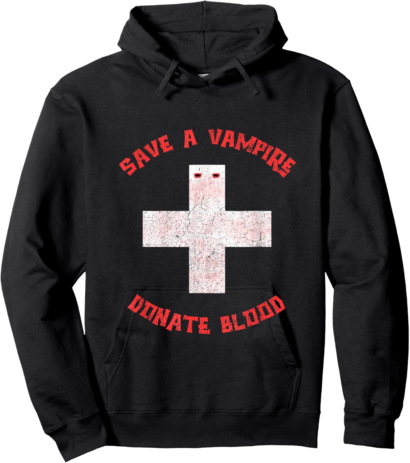 Save A Vampire Donate Blood Funny Halloween Hoodie - Hoodie | Black