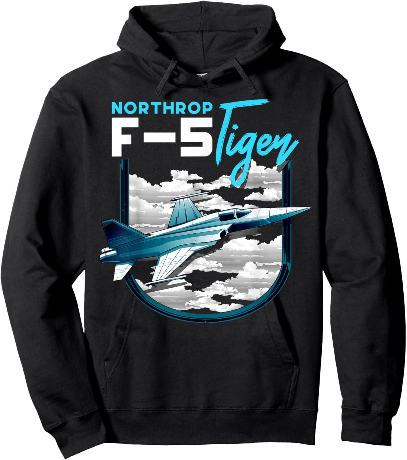 F5 Tiger Jet Vintage Machine Veteran Pilot Hoodie - Hoodie | Black