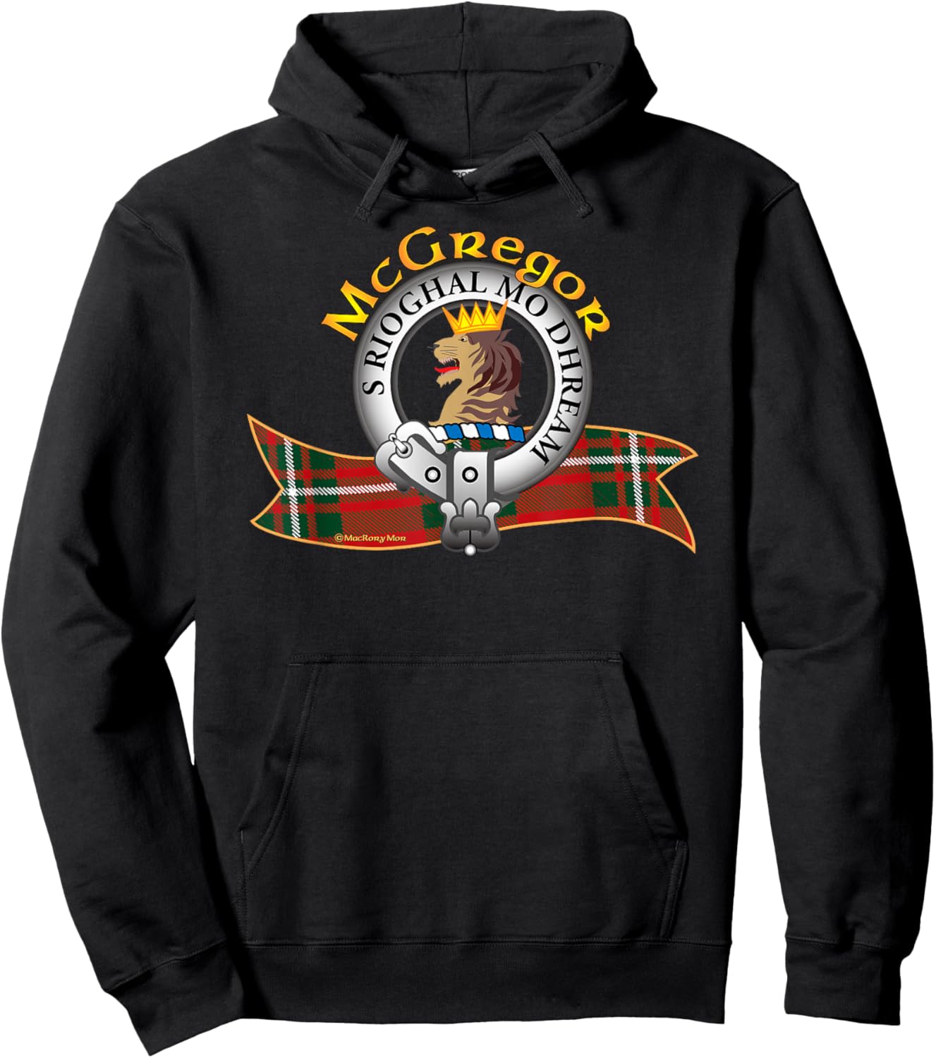 McGregor Clan Tartan Crest Motto Hoodie - Hoodie | Black